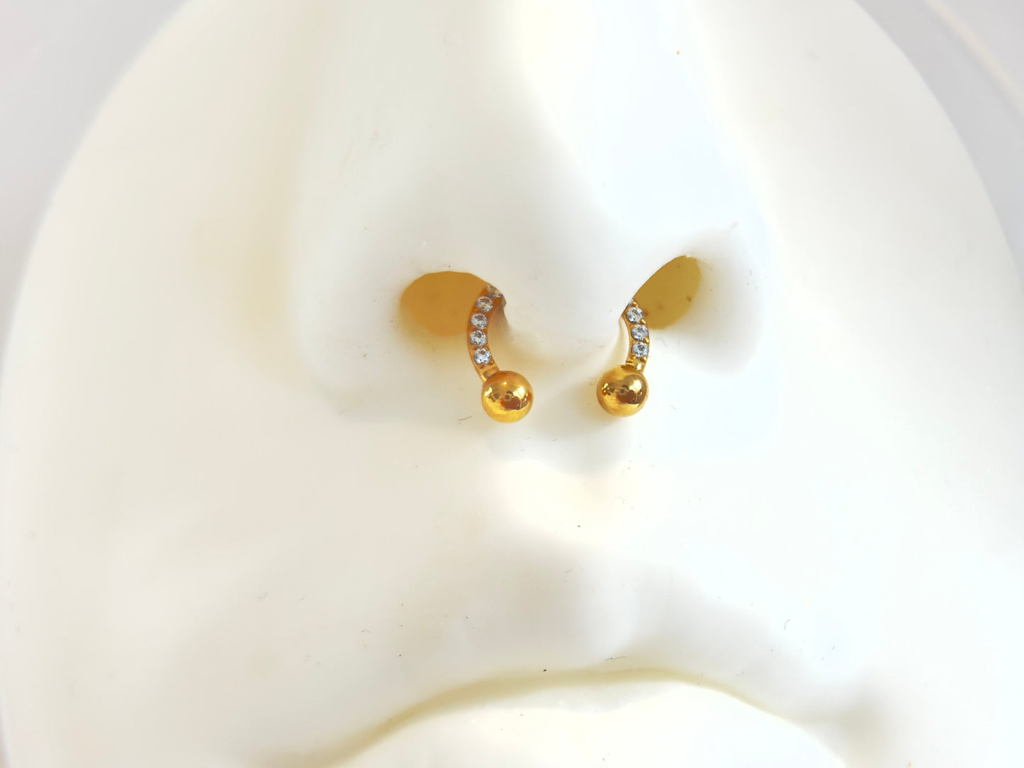 16g Gold Horseshoe Septum Ring, Implant Grade Titanium Septum Piercing, Dainty Nose Jewelry, Hypoallergenic Body Jewelry.