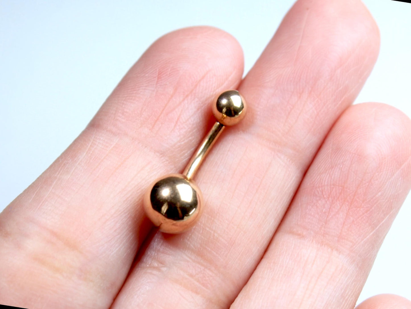 Titanium Belly Button Ring, 14G Rose Gold Belly Ring, Dainty Belly Piercing Jewelry, Minimalist RoseGold Belly Ring, Navel Piercing Jewelry.