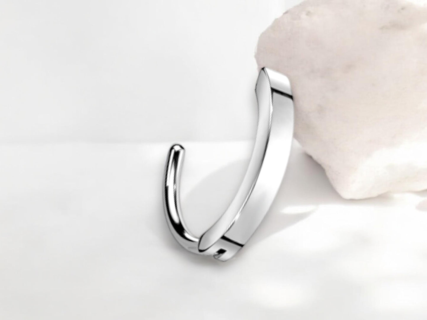 Silver Titanium Belly Clicker Ring,14G Simple Plain Silver Belly Ring Jewelry, Minimalist Belly Hoop Piercing Jewelry, Navel Piercing