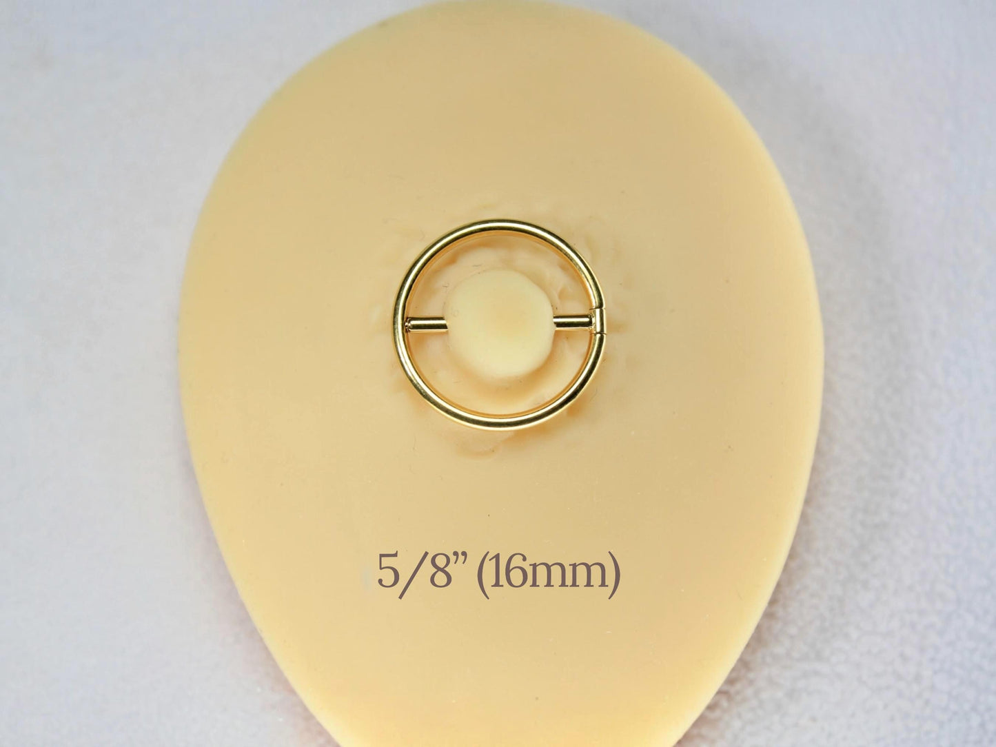 Titanium Nipple Clicker Ring, 14g Gold Nipple Hoop Barbell Piercing, Minimalist Body Jewelry