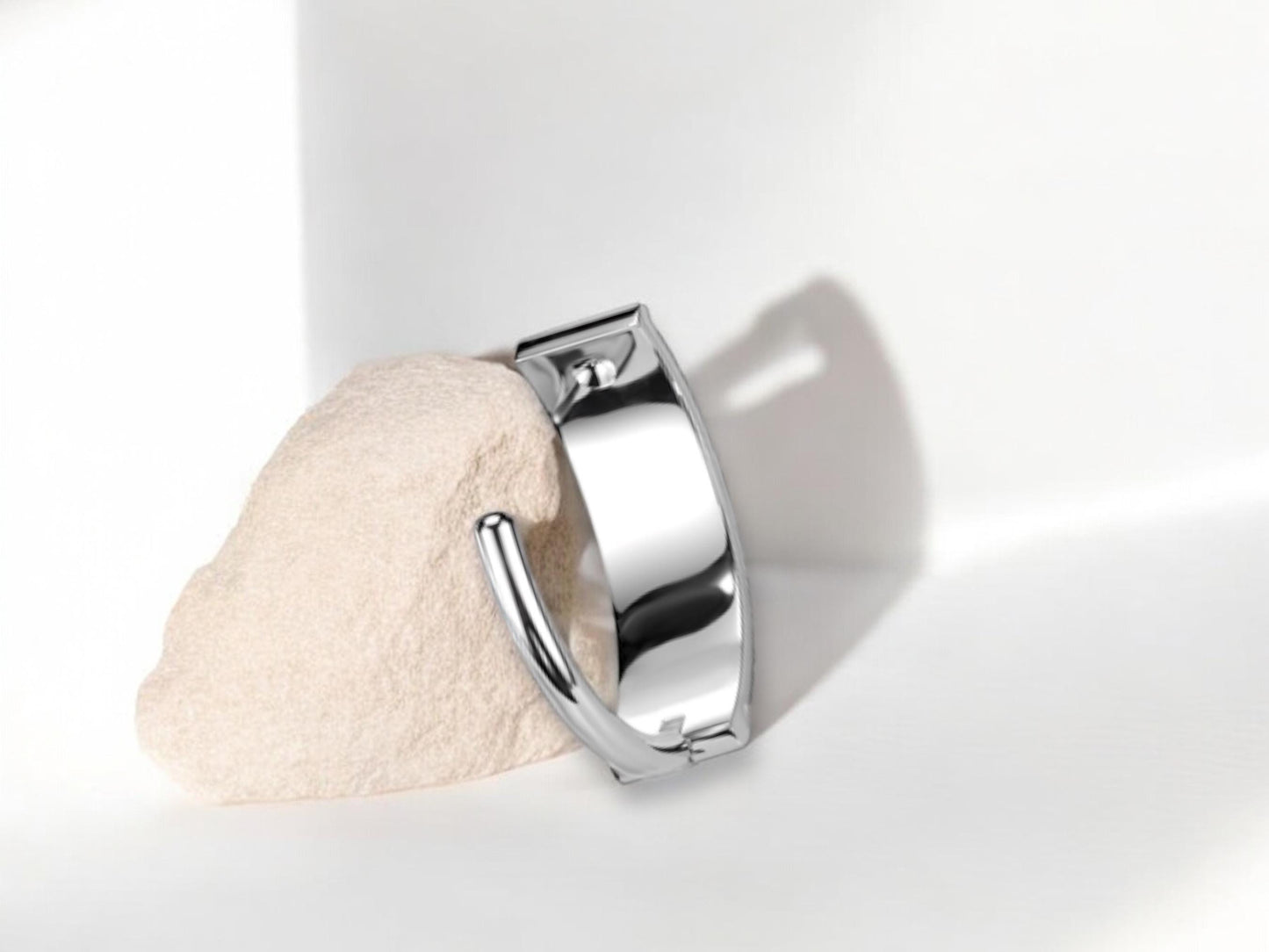 NEW • Titanium Sapphire Belly Clicker Ring, Triple Line Gem Belly Piercing Clicker Ring Jewelry, Minimalist Navel Piercing - Blue