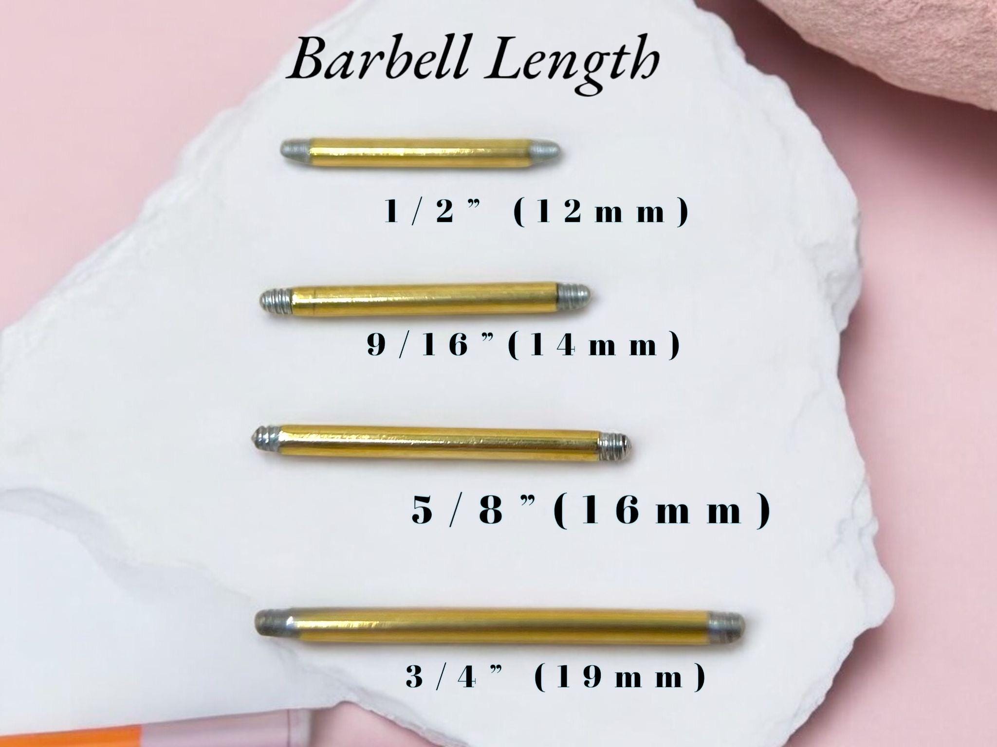 Gold Titanium Nipple Barbell, 14G Disco Ball End Threadless Push In Nipple Ring Jewelry,Pair of 2 Nipple Piercing, Push In Body Jewelry