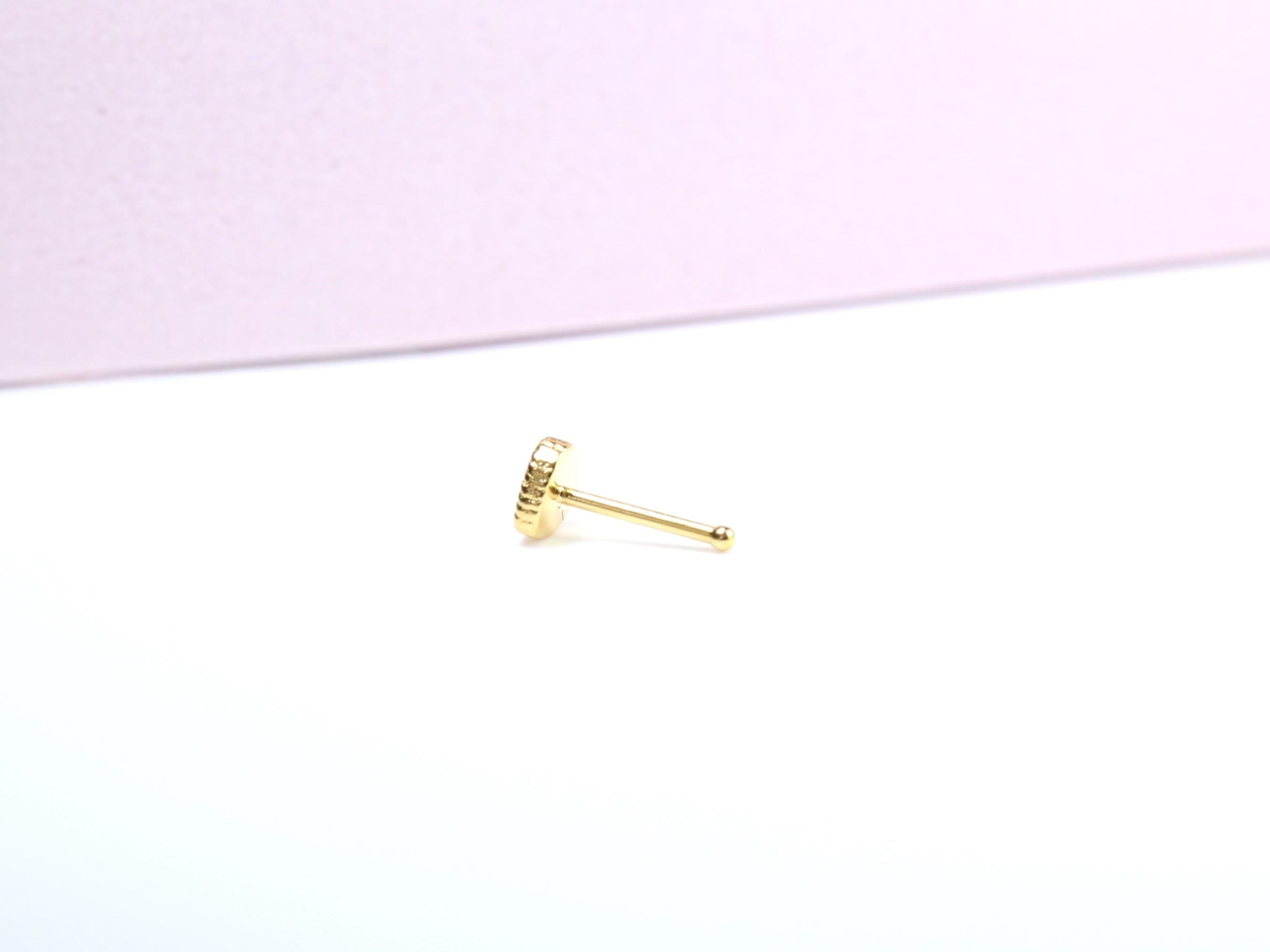 20g Heart Nose Stud, Dainty White Opal Glitter Nose Bone Stud,Ball End Nose Piercing,Thin Nose Stud, Gold Nose Ring, Hypoallergenic Jewelry