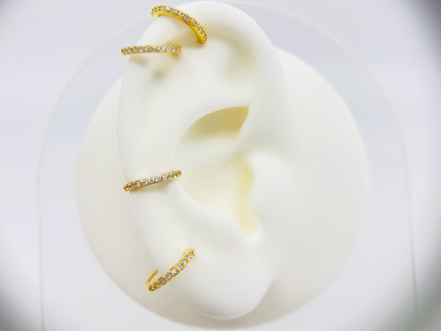 20g Gold Nose Ring, Simple Style Sparkle CZ Bendable Nose Hoop, Nose Piercing Jewelry Ring, Cartilage Earring, Multipurpose Hoop Ring