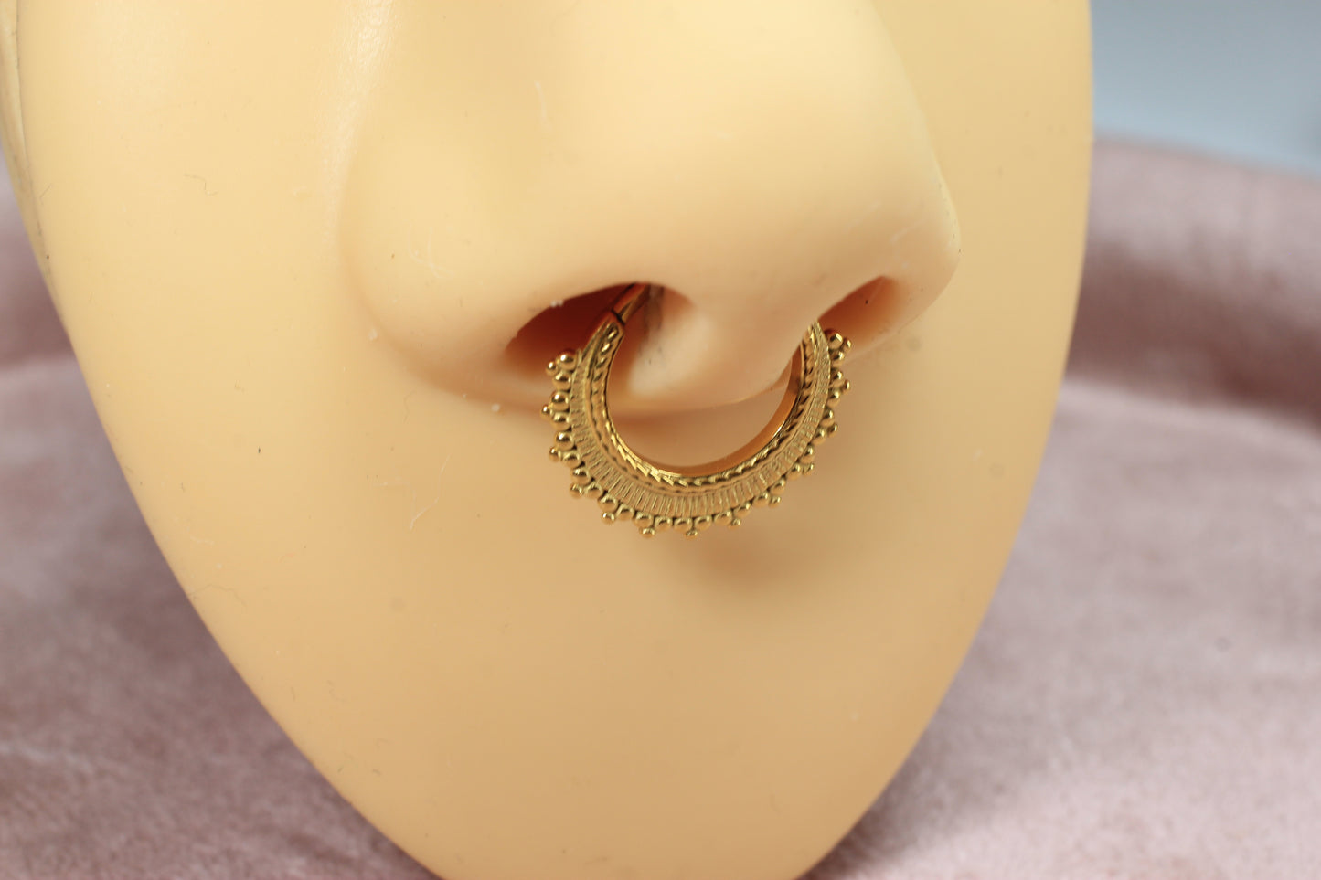 16g Beaded Tribal Septum Clicker Ring.