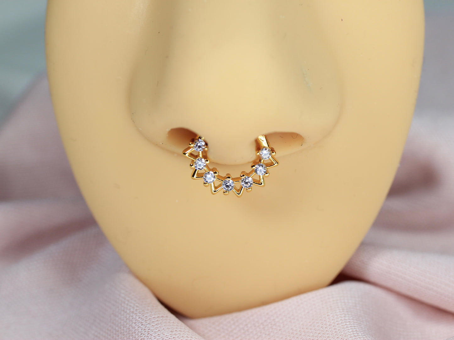 16G Gold Septum Clicker Ring.