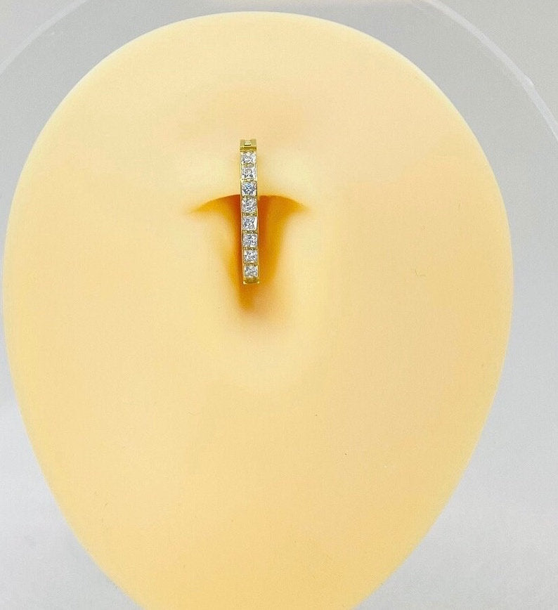 Dainty Gold titanium Belly Clicker Ring