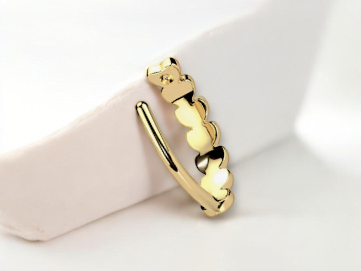 Heart Belly Button Ring, 14g Gold Heart Belly Ring Clicker, Implant Grade Titanium Minimalist Belly Piercing Jewelry, Navel Piercing