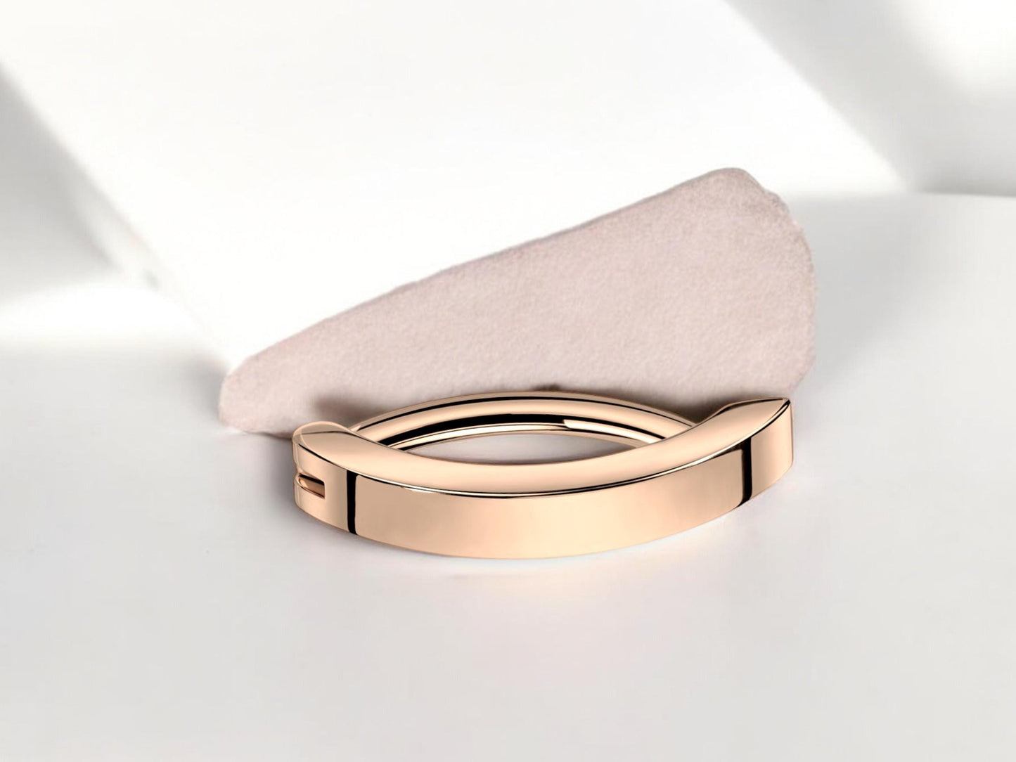 14g Titanium Rose Gold Belly Clicker Ring,Plain Rose Gold Belly Ring Hoop Jewelry,Minimalist Belly Piercing Jewelry, Solid Navel Piercing