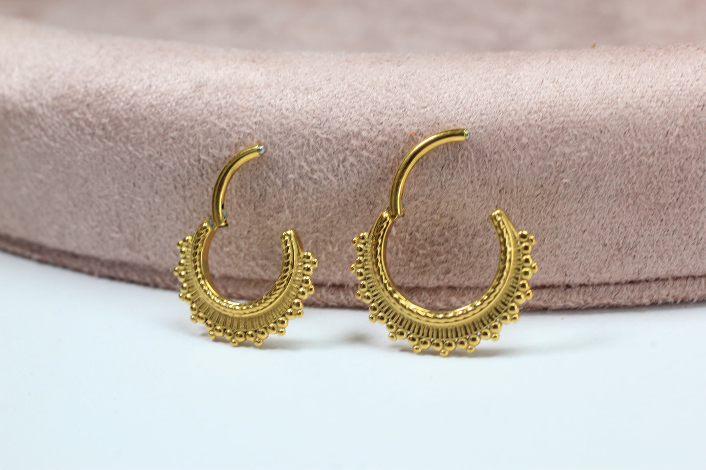 16g Beaded Tribal Septum Clicker Ring.