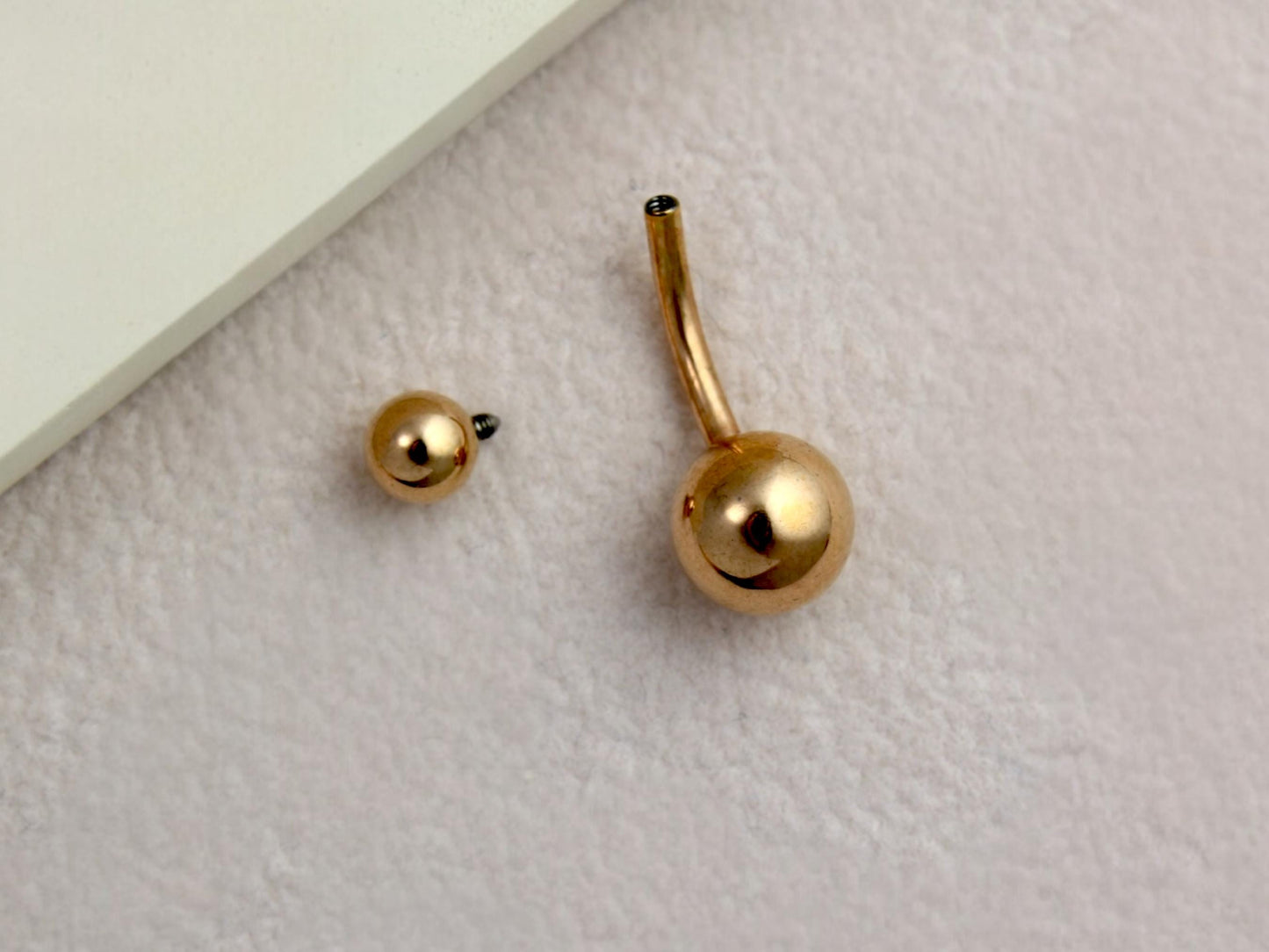 Titanium Belly Button Ring, 14G Rose Gold Belly Ring, Dainty Belly Piercing Jewelry, Minimalist RoseGold Belly Ring, Navel Piercing Jewelry.