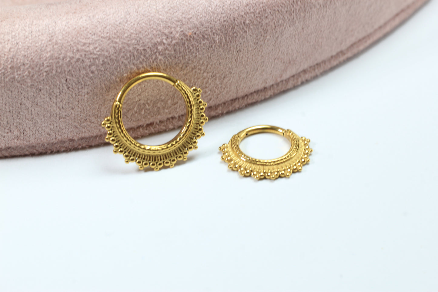 16g Beaded Tribal Septum Clicker Ring.