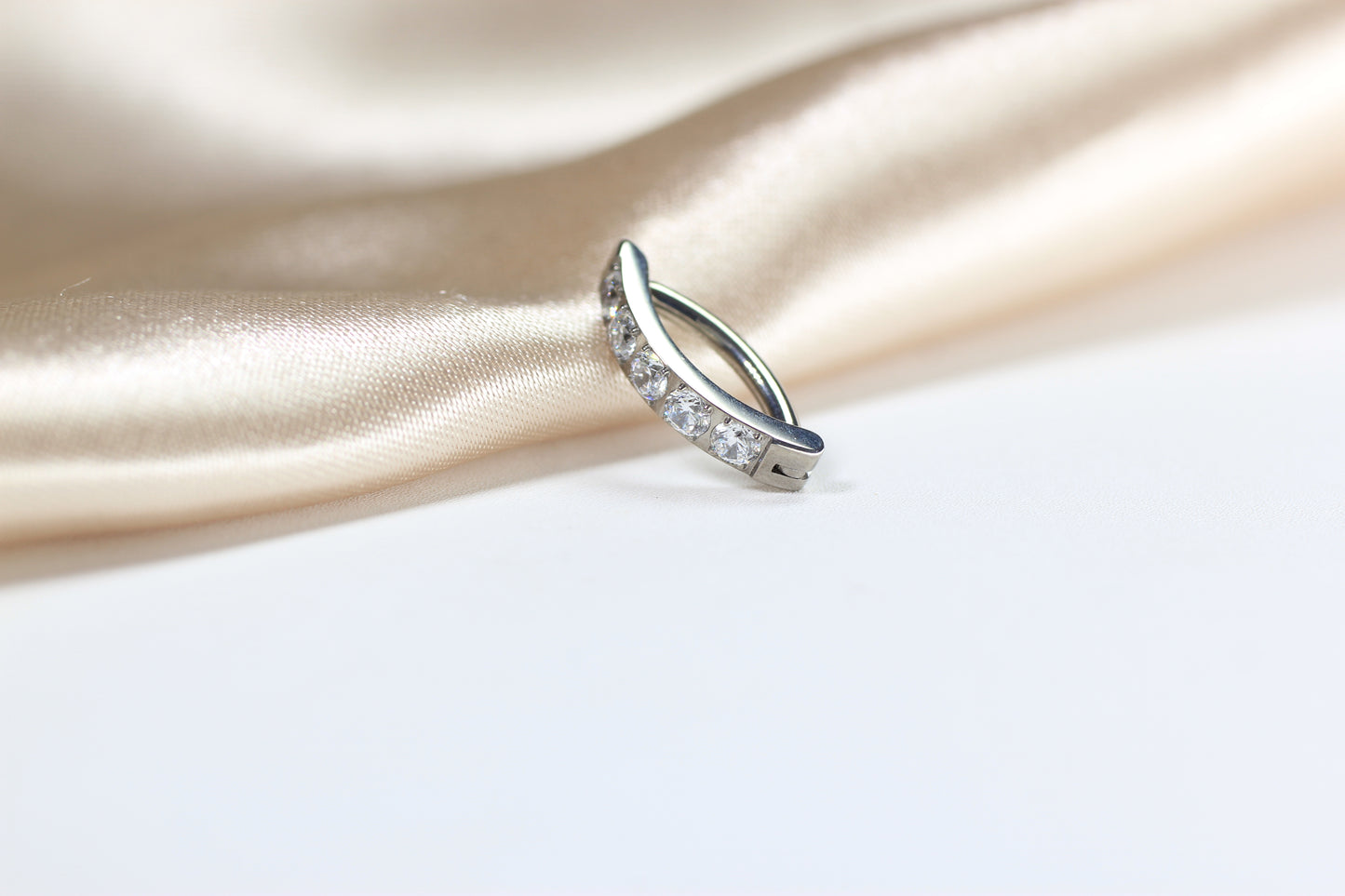 Silver Titanium Belly Clicker Ring.