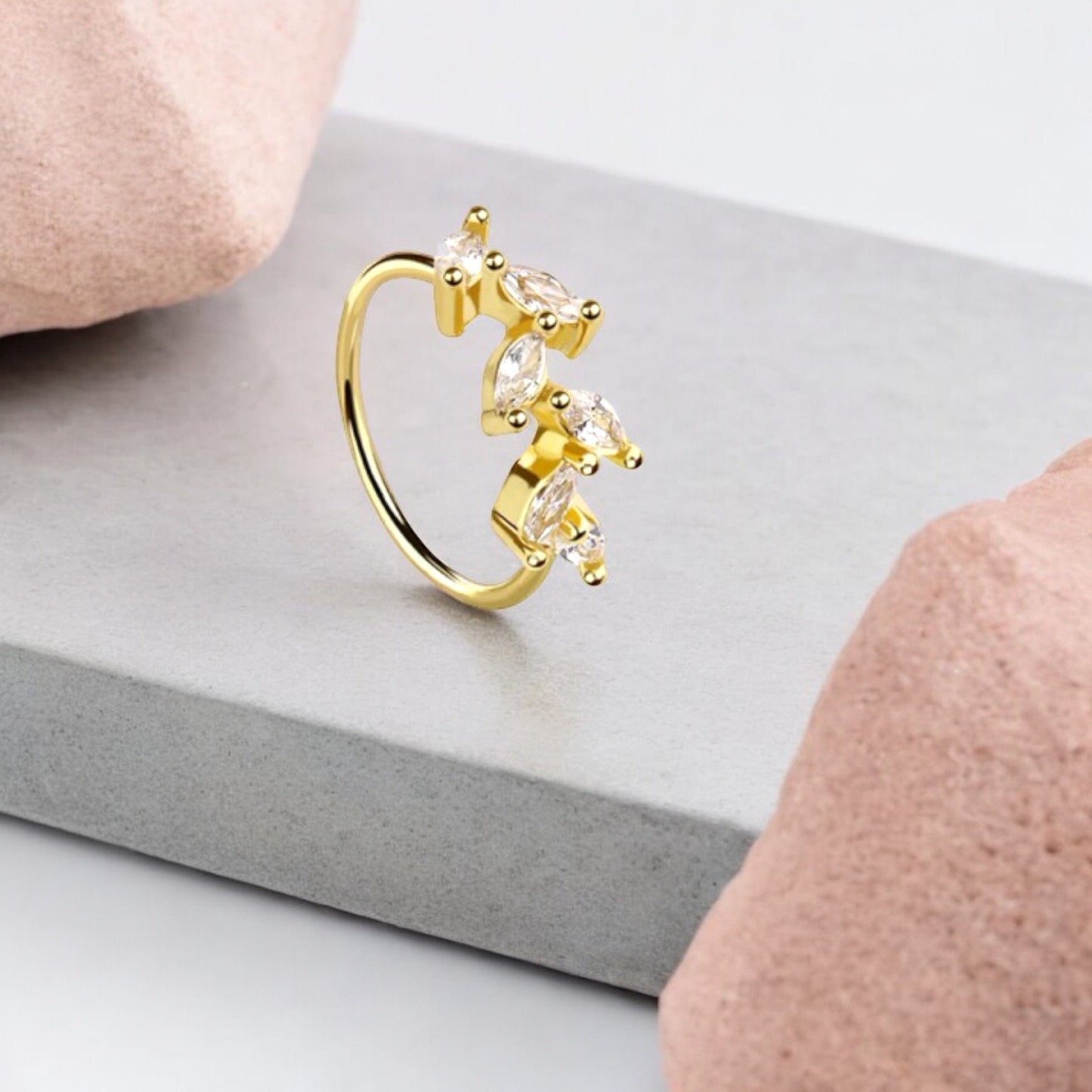 20g Dainty Gold Bendable Nose Hoop Ring.
