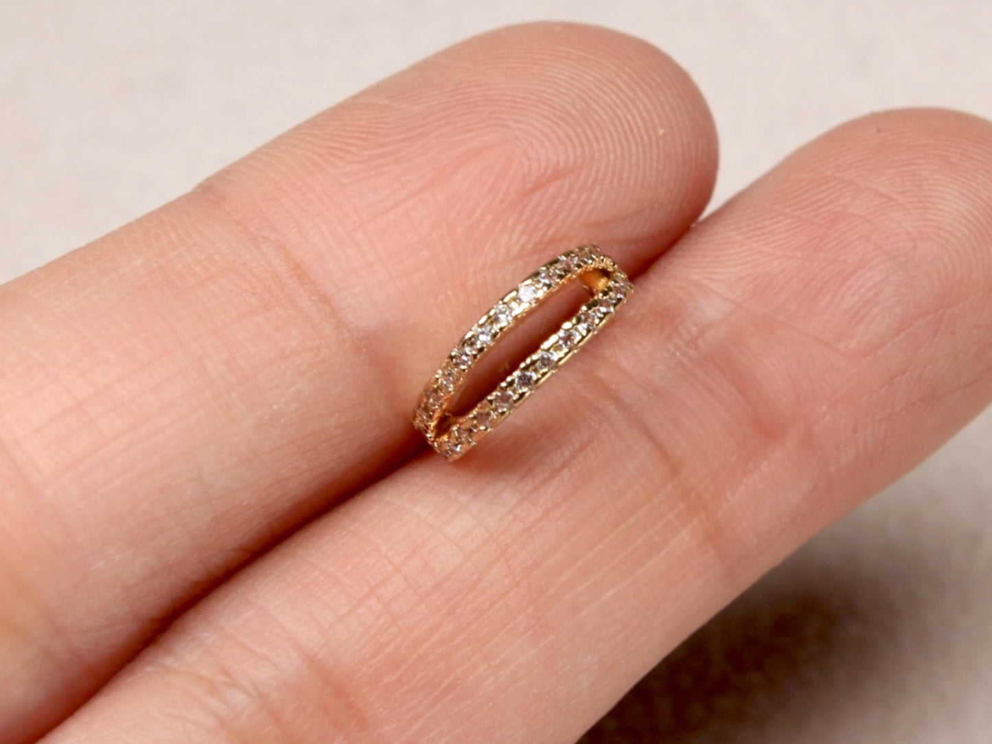20G Gold Nose Hoop Ring, Double Line CZ Bendable Nose Ring, Thin Snug Fit Nose Piercing Jewelry, Dainty Cartilage Piercing, Body Jewelry