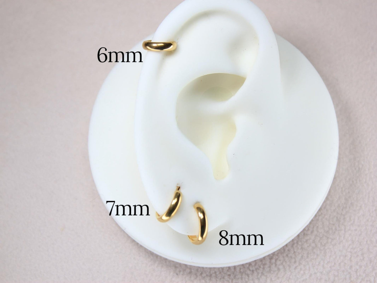 20g Titanium Gold Chunky/Thick  Nose Hoop Ring.