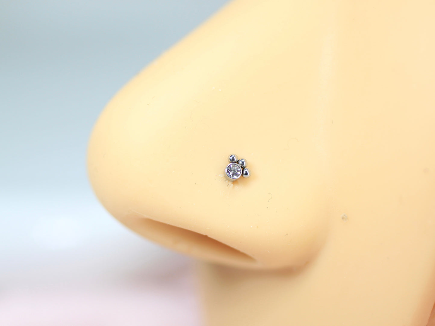 20G Paw Nose Stud – L Shape Nose Piercing Ring, Dainty Paw Print Nose Stud Jewelry.