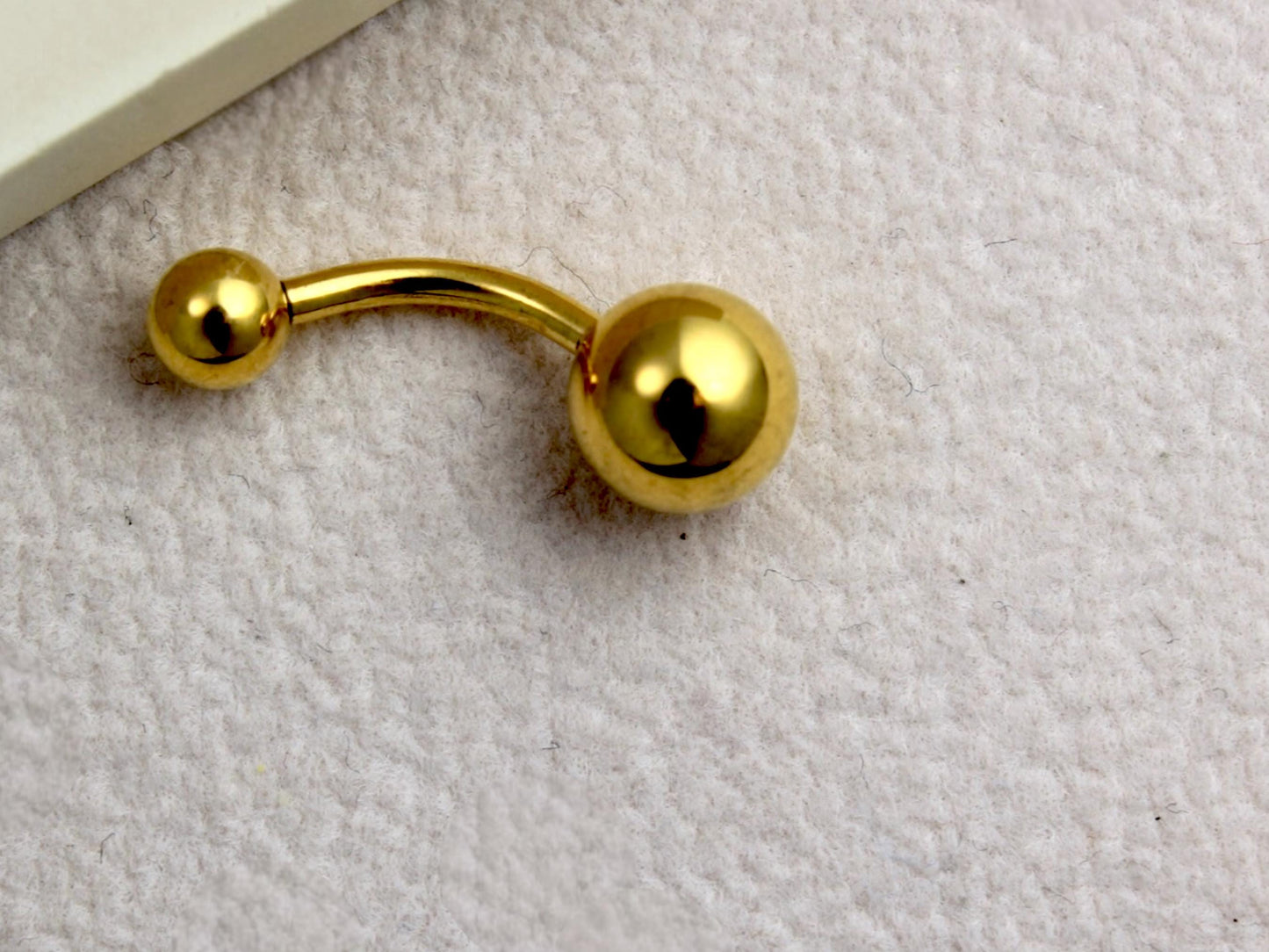 Titanium Belly Button Ring, 14G Plain Gold Belly Ring, Dainty Belly Piercing Jewelry, Minimalist Gold Belly Ring, Navel Piercing Jewelry.