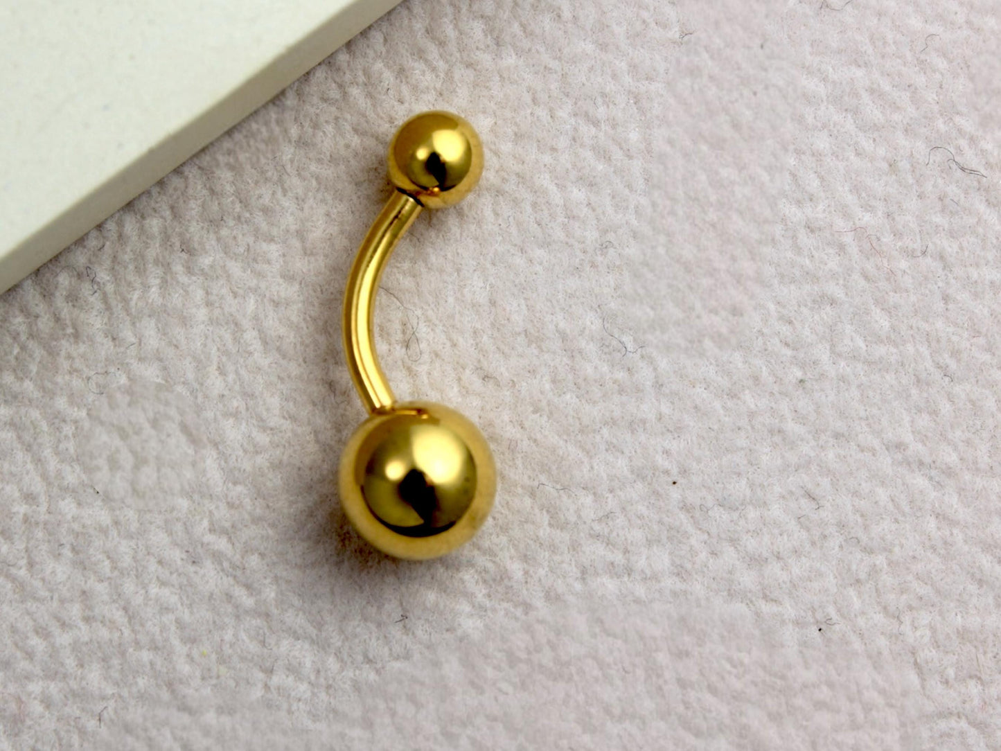 Titanium Belly Button Ring, 14G Plain Gold Belly Ring, Dainty Belly Piercing Jewelry, Minimalist Gold Belly Ring, Navel Piercing Jewelry.