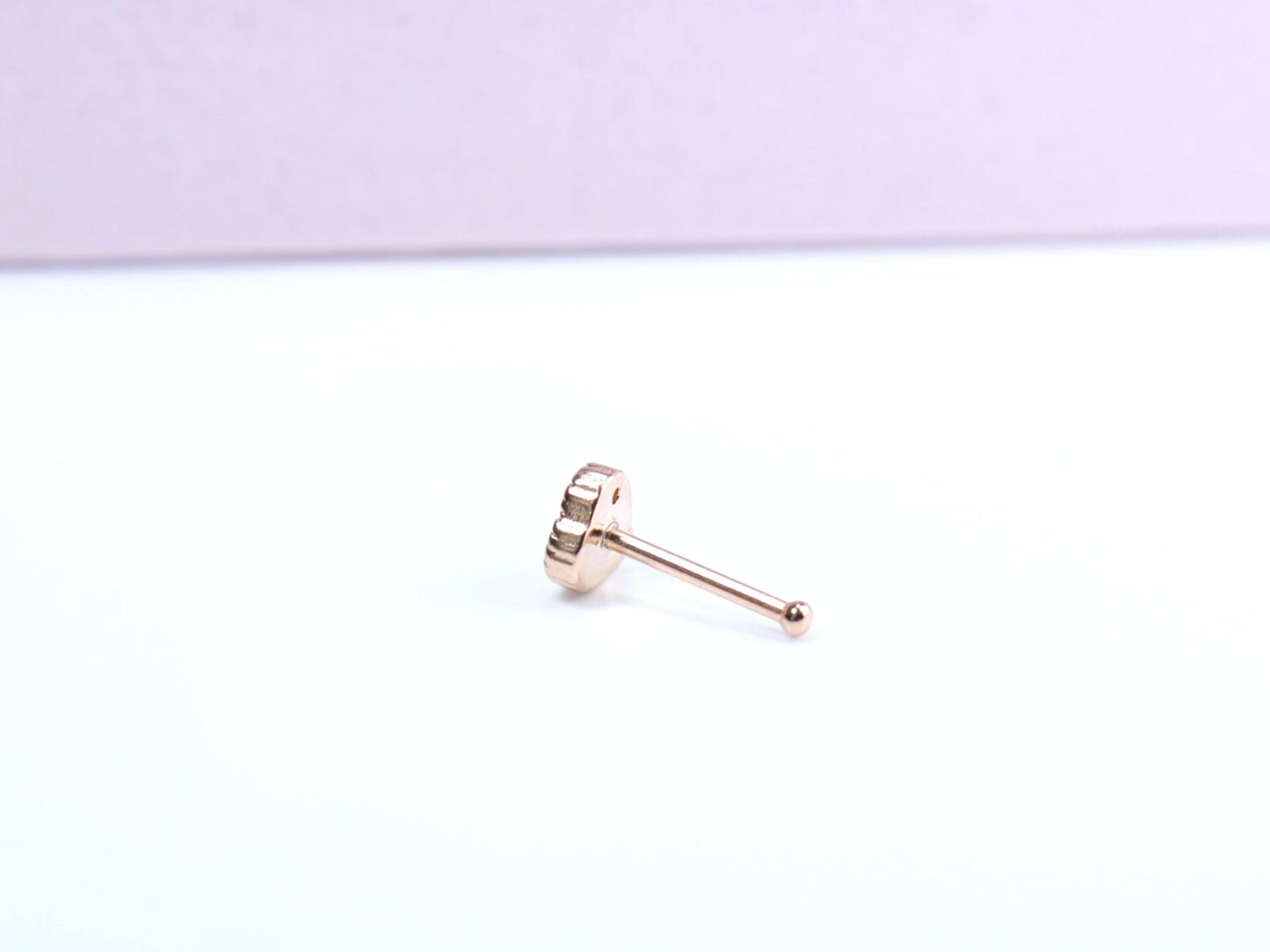 Rose Gold Heart Nose Stud, 20G Dainty White Opal Glitter Nose Bone Stud, Ball End Nose Piercing, Thin Nose Stud,  Nose Ring Jewelry