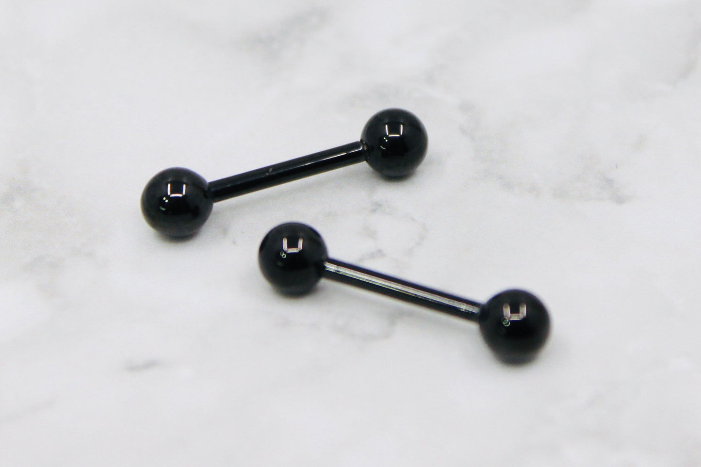 Titanium Black Nippe Ring, Plain Black Titanium Internally Threaded Nipple Piericng Barbell Jewelry,14G Nipple Barbell Body Piercing Jewelry
