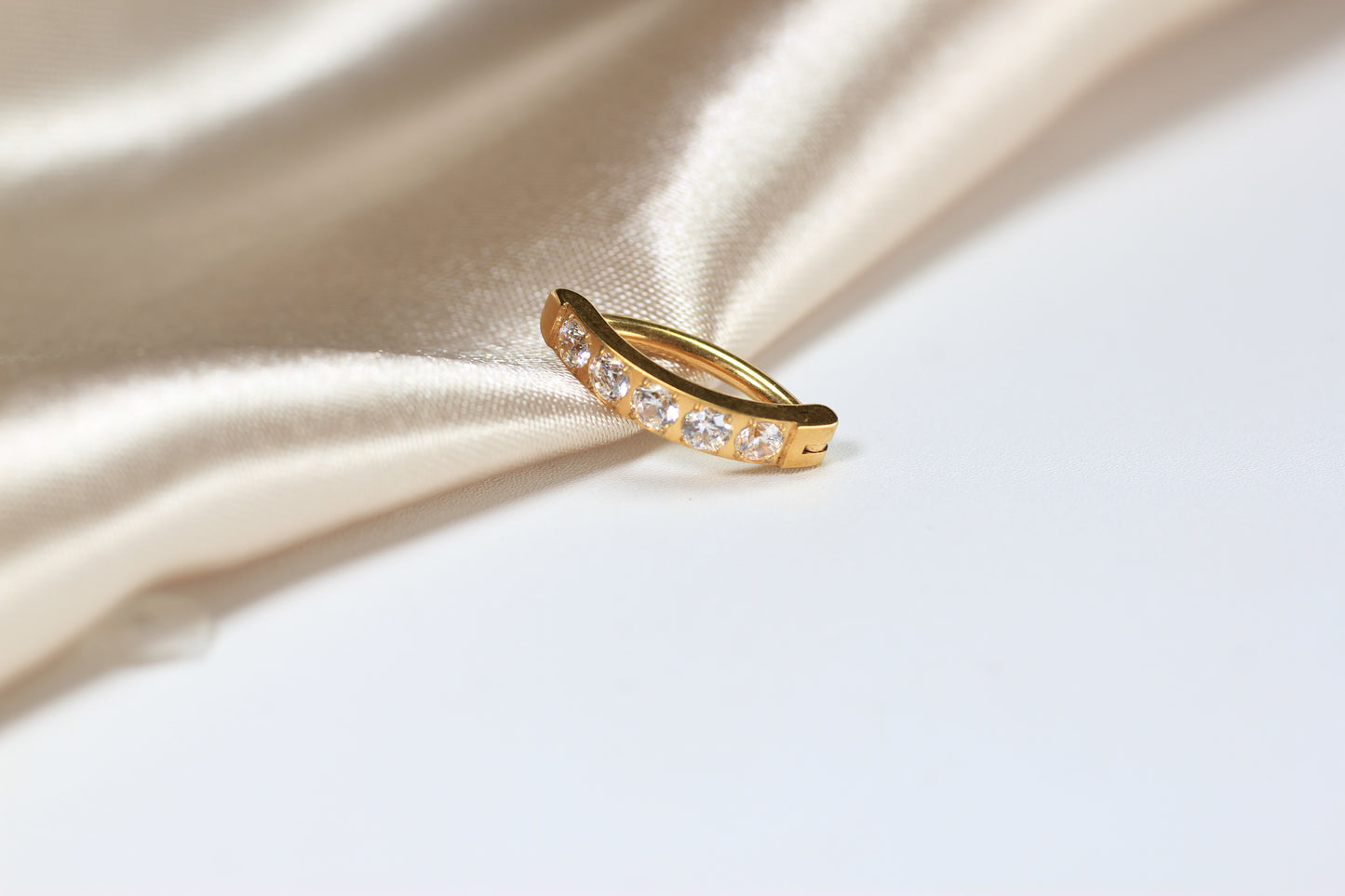 Gold Titanium Belly Clicker Ring.
