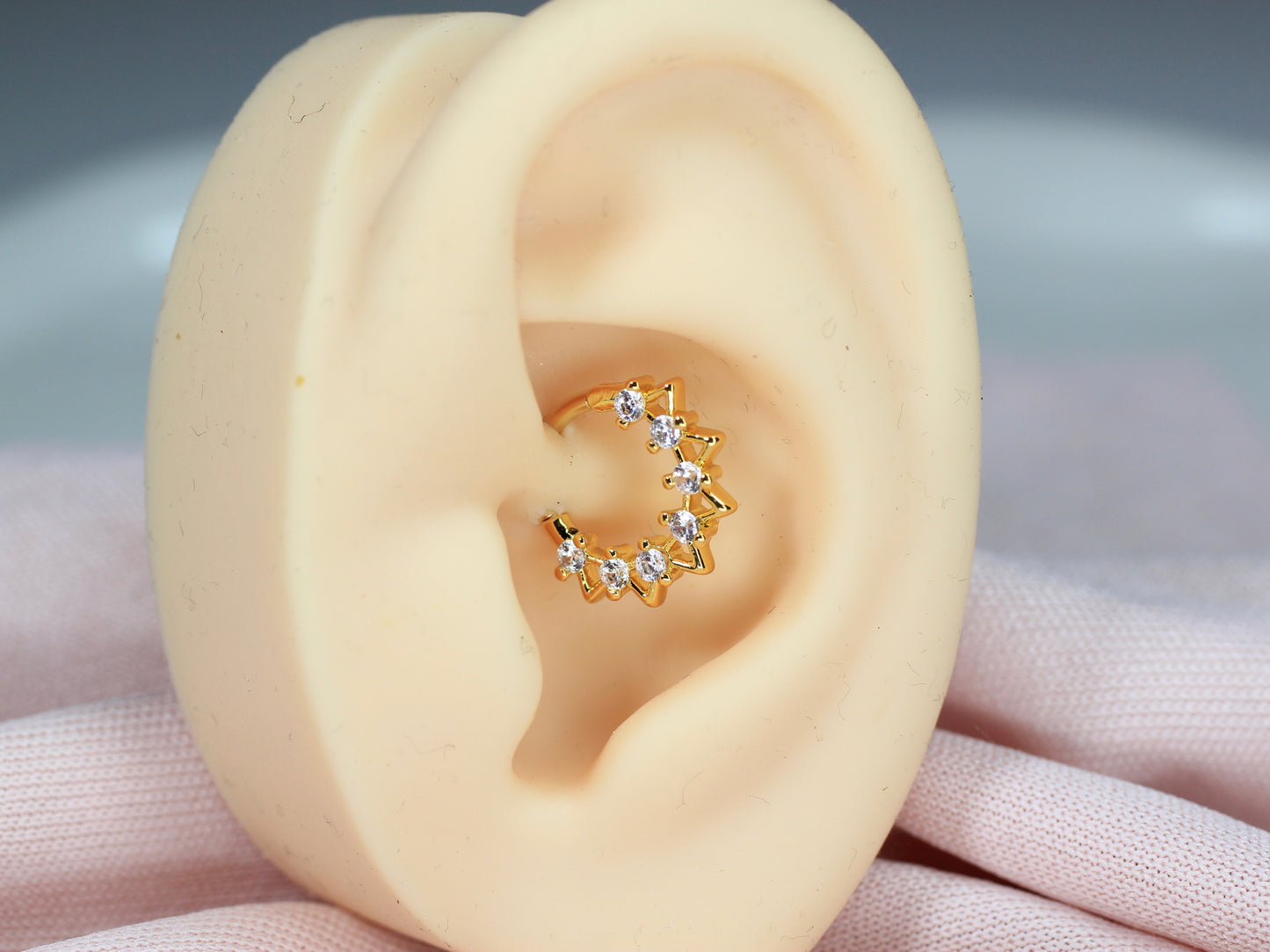 16G Gold Septum Clicker Ring.