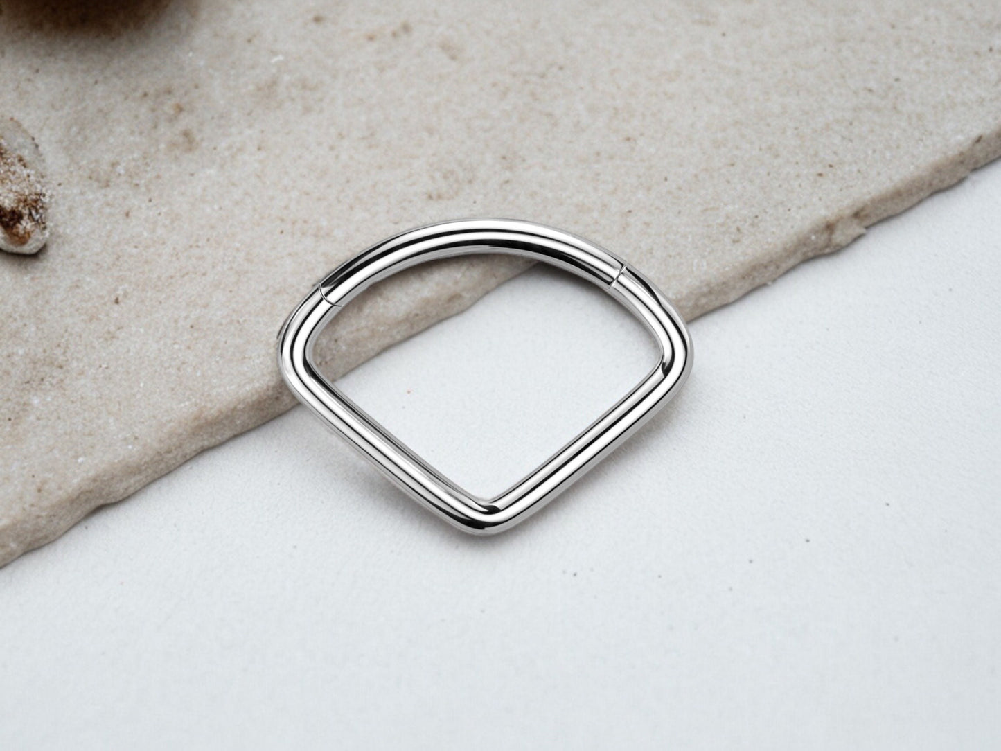 16g Titanium Septum Ring, Plain Simple V Shape Style Septum Nose Piercing Jewelry,Teardrop Septum Clicker Ring Piercing. Nose Ring Piercing.