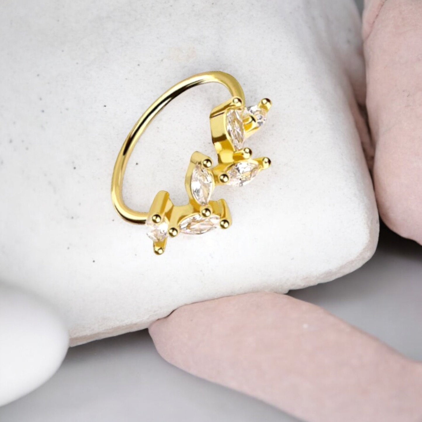 20g Dainty Gold Bendable Nose Hoop Ring.