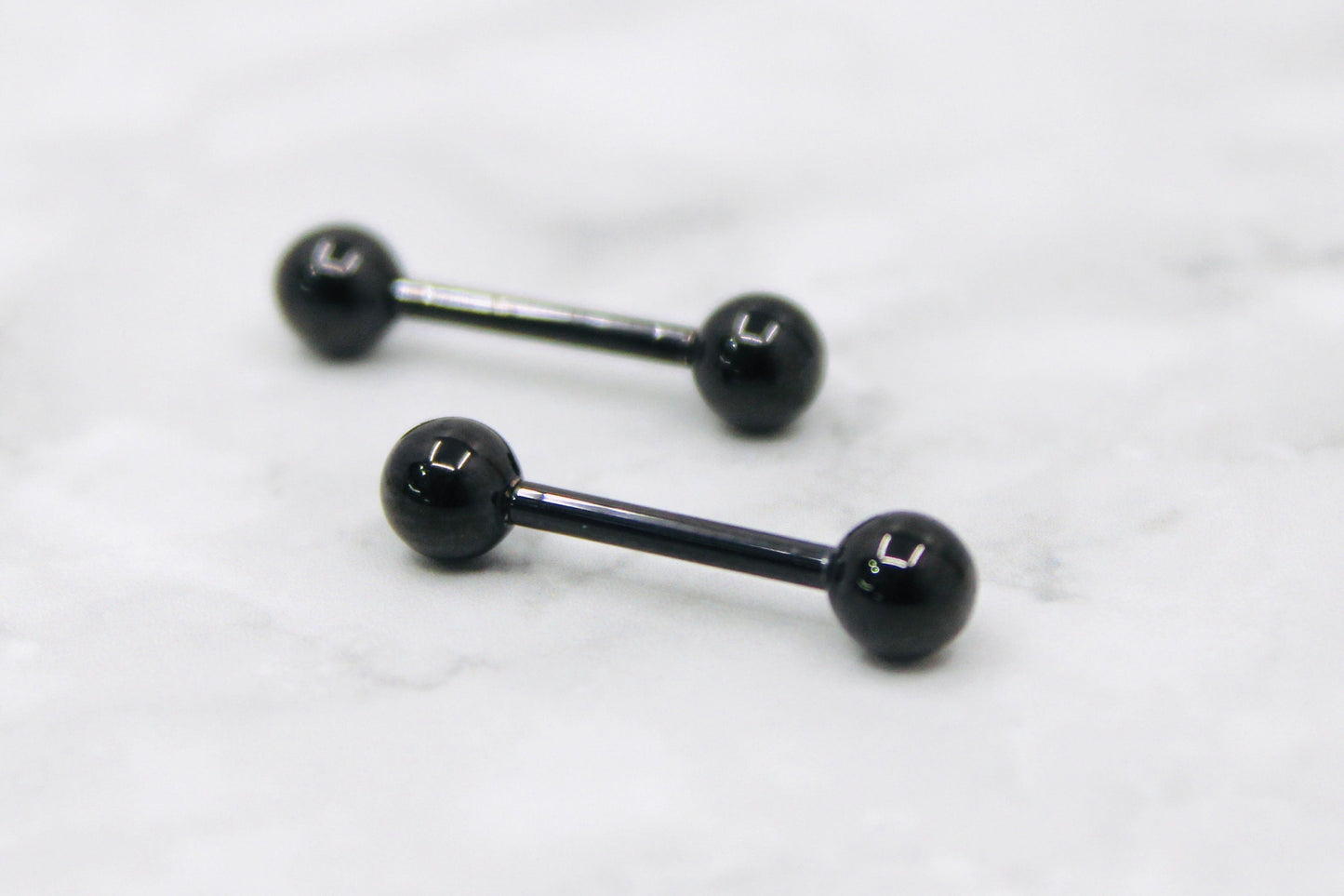Titanium Black Nippe Ring, Plain Black Titanium Internally Threaded Nipple Piericng Barbell Jewelry,14G Nipple Barbell Body Piercing Jewelry