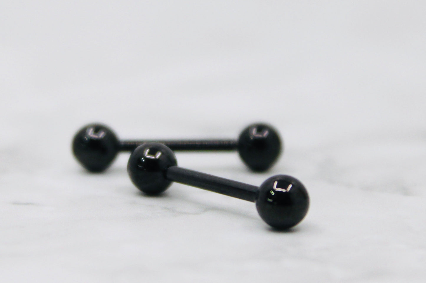 Titanium Black Nippe Ring, Plain Black Titanium Internally Threaded Nipple Piericng Barbell Jewelry,14G Nipple Barbell Body Piercing Jewelry