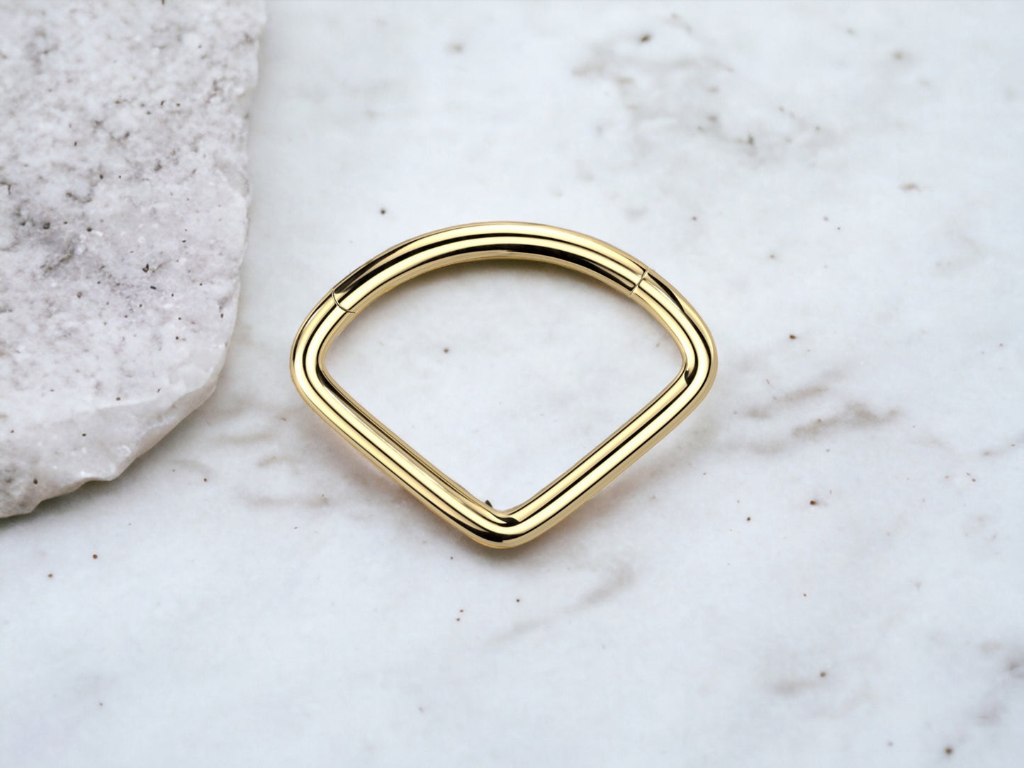 16g Titanium Septum Ring, Plain Simple V Shape Style Septum Nose Piercing Jewelry,Teardrop Septum Clicker Ring Piercing. Nose Ring Piercing.