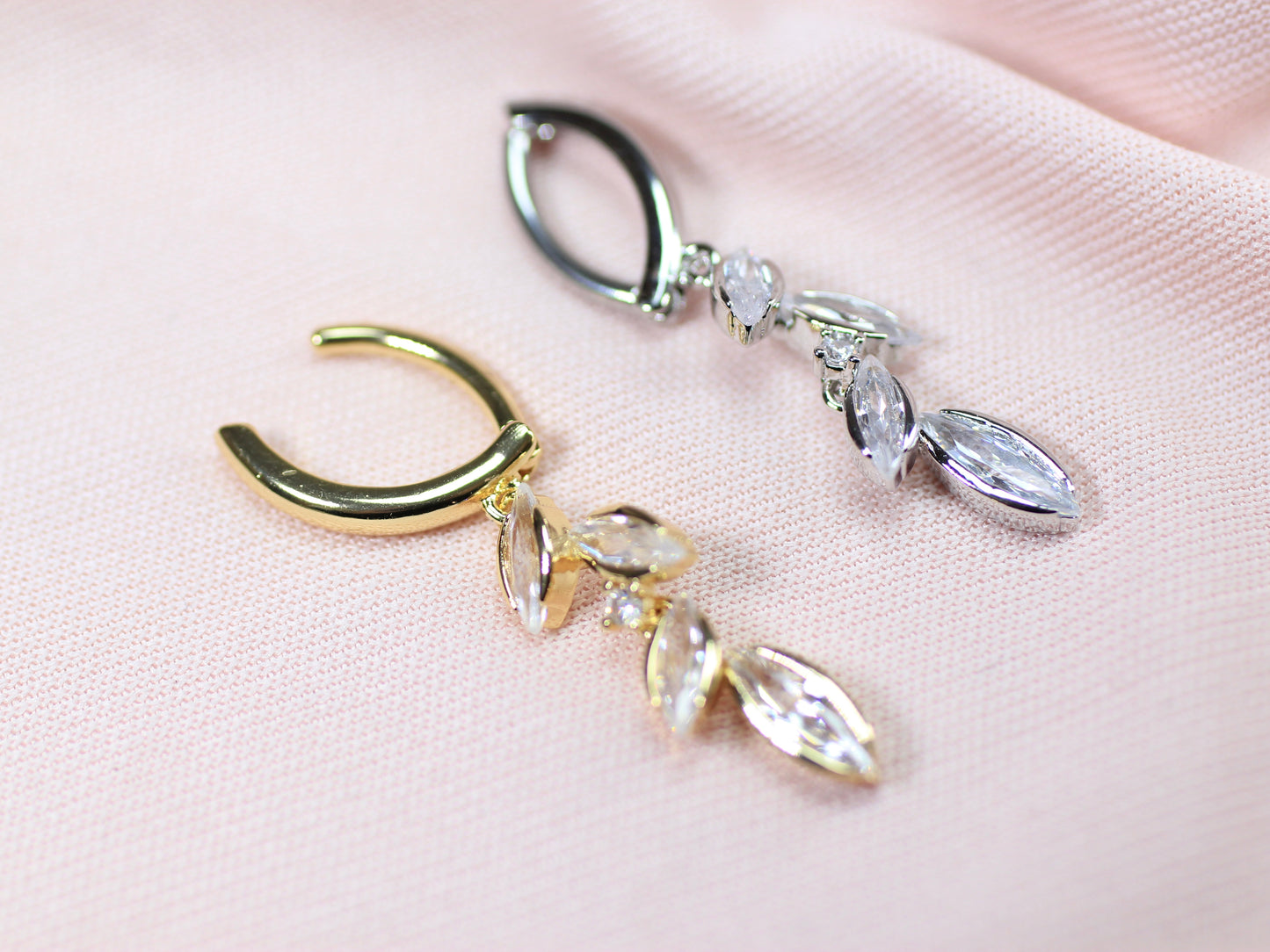 Dangling Vine Leaf Belly Clicker Ring
