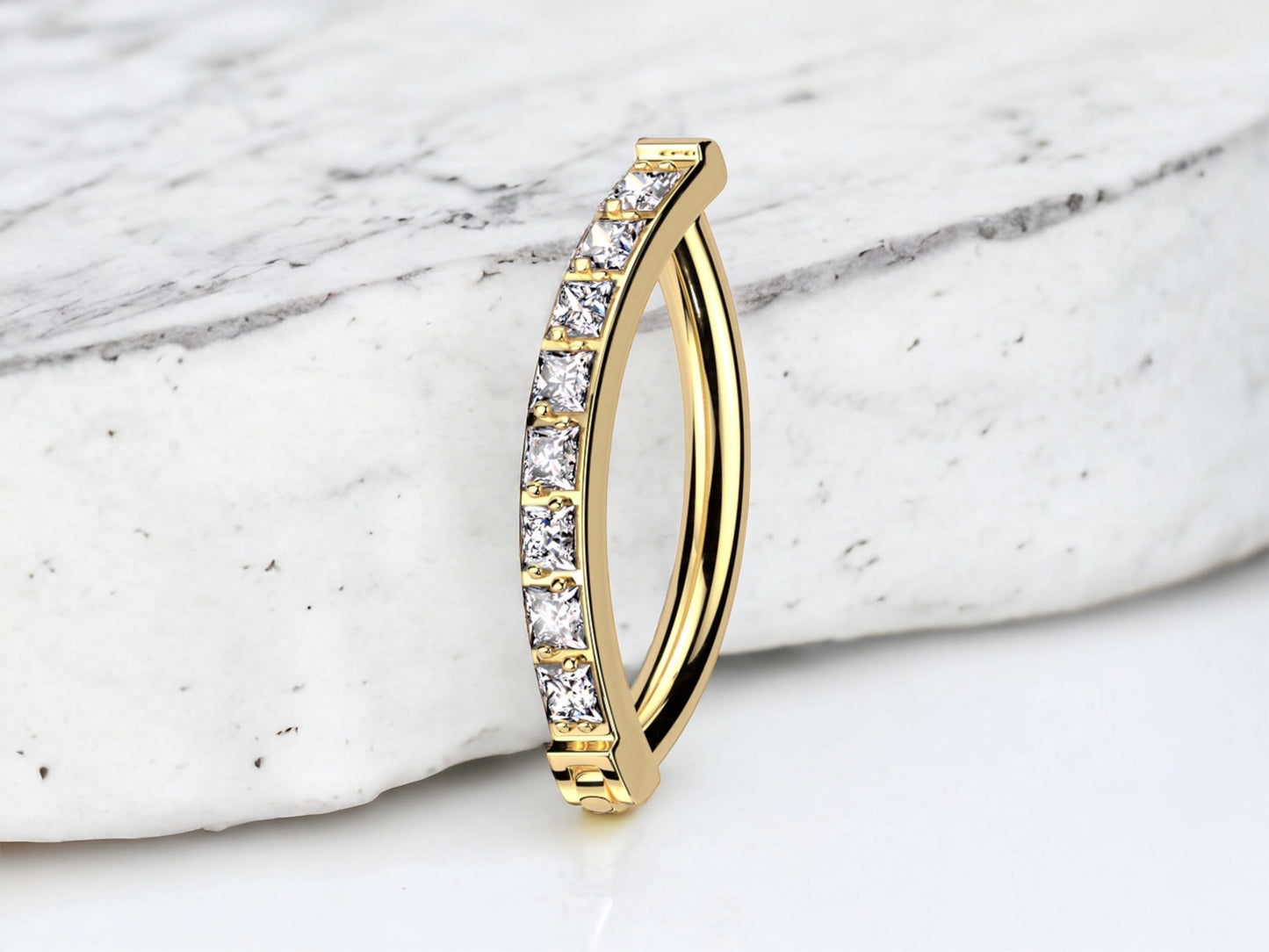 Dainty Gold titanium Belly Clicker Ring