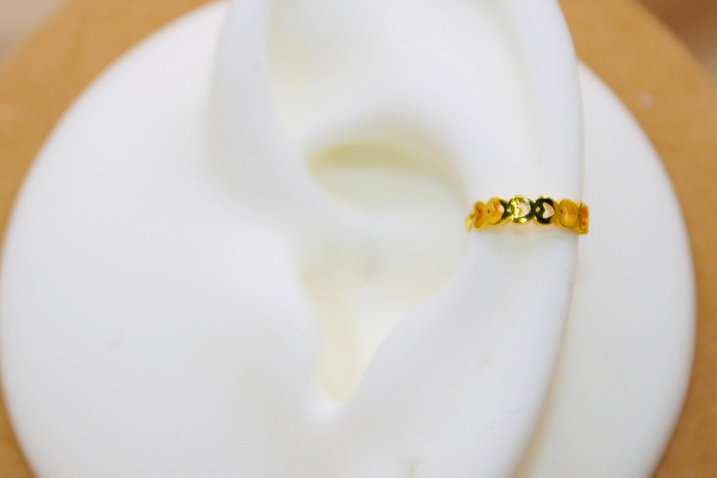 Heart Nose Ring, Multiple Linked Heart Nose Piercing Hoop Ring, 20g Nose Piercing Body Jewelry