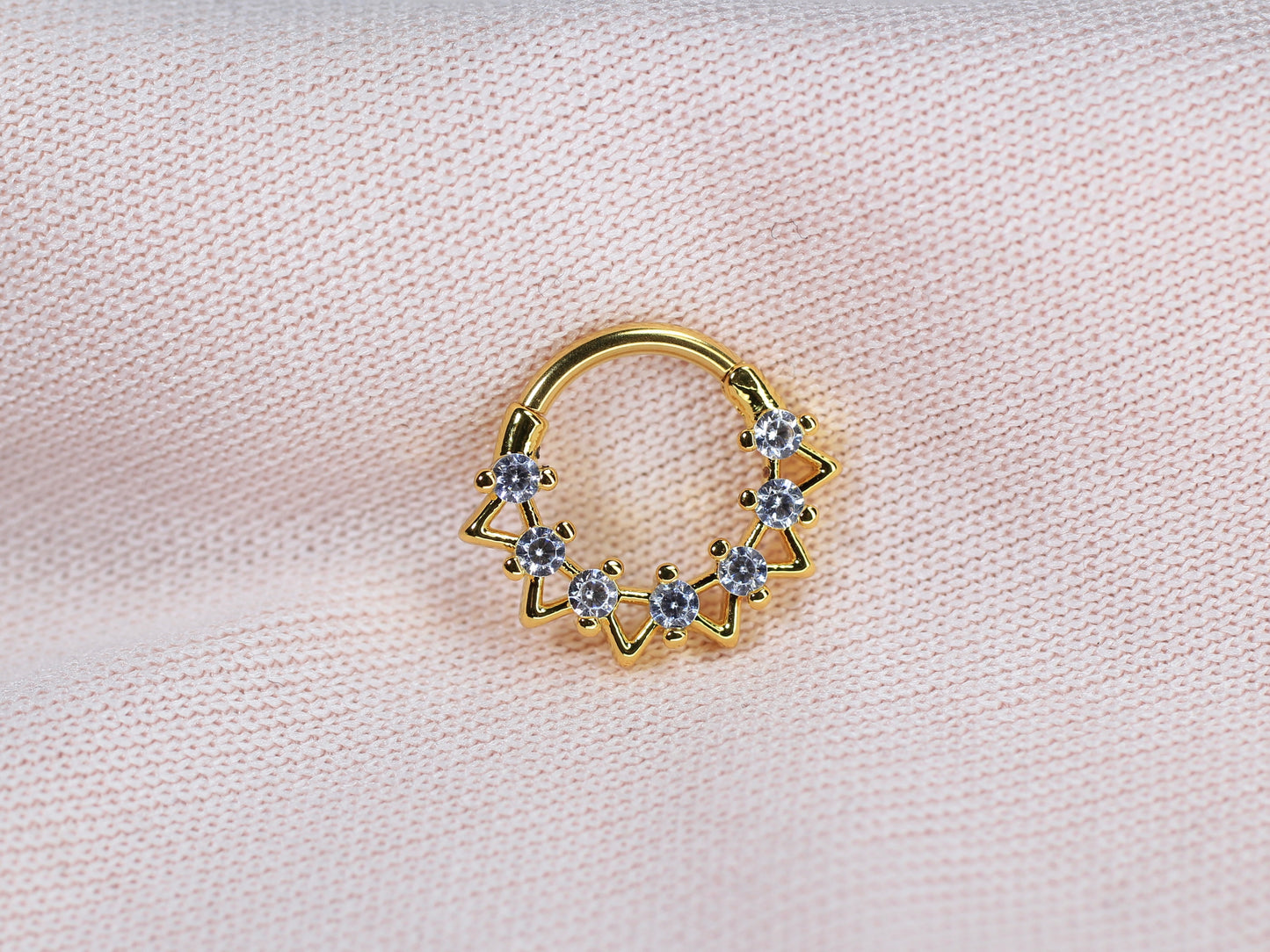16G Gold Septum Clicker Ring.