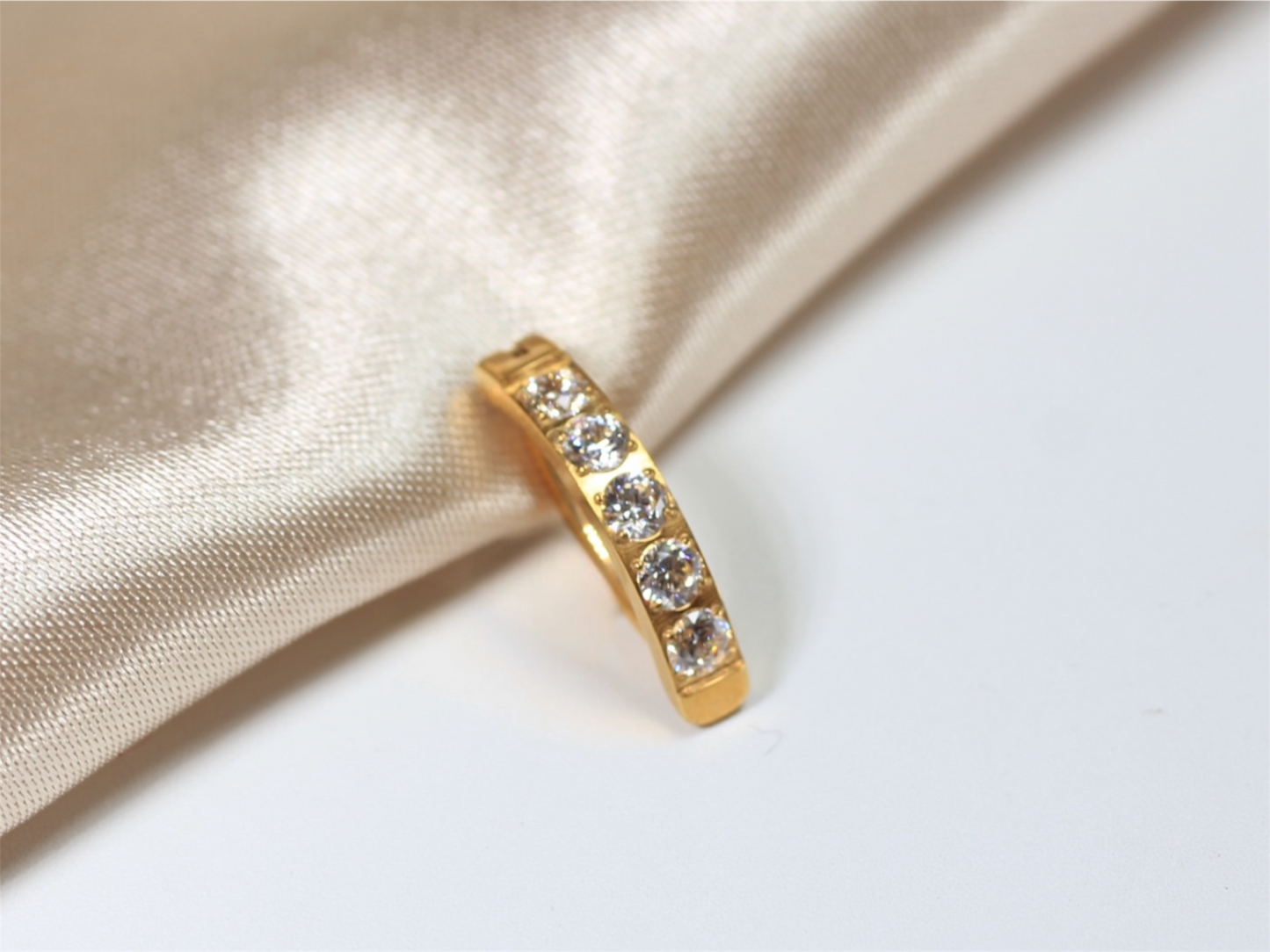 Gold Titanium Belly Clicker Ring.