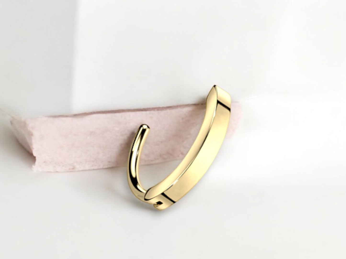 Gold Titanium Belly Clicker Ring, 14G Simple Plain Gold Belly Ring Jewelry, Minimalist Belly Hoop Piercing Jewelry, Navel Piercing