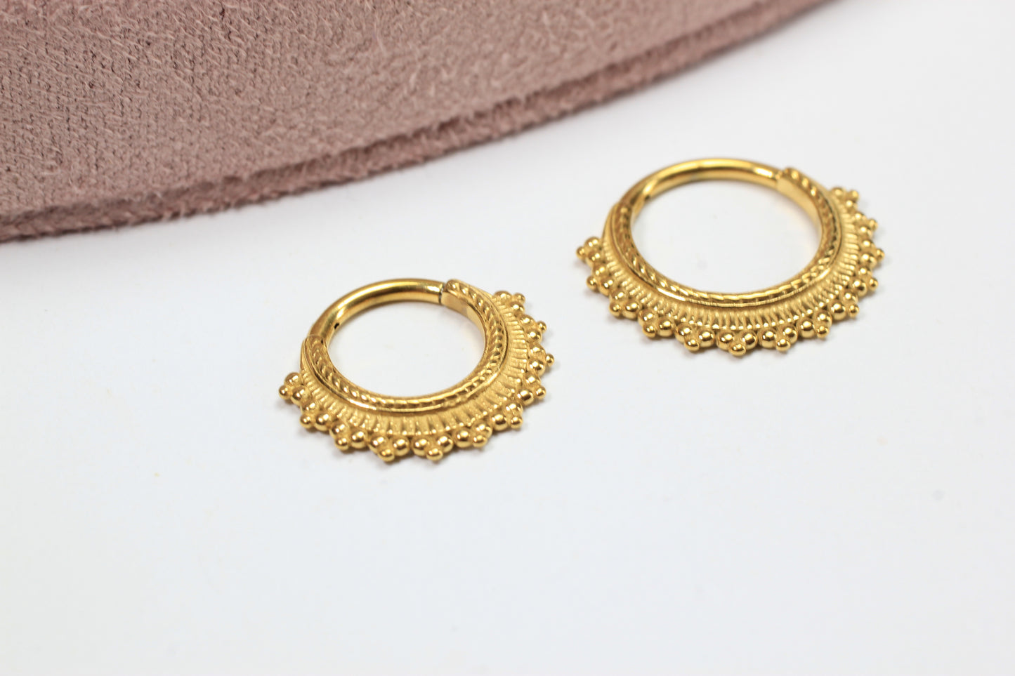 16g Beaded Tribal Septum Clicker Ring.
