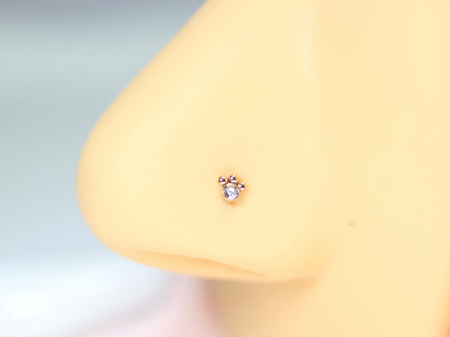 20G Paw Nose Stud – L Shape Nose Piercing Ring, Dainty Paw Print Nose Stud Jewelry.