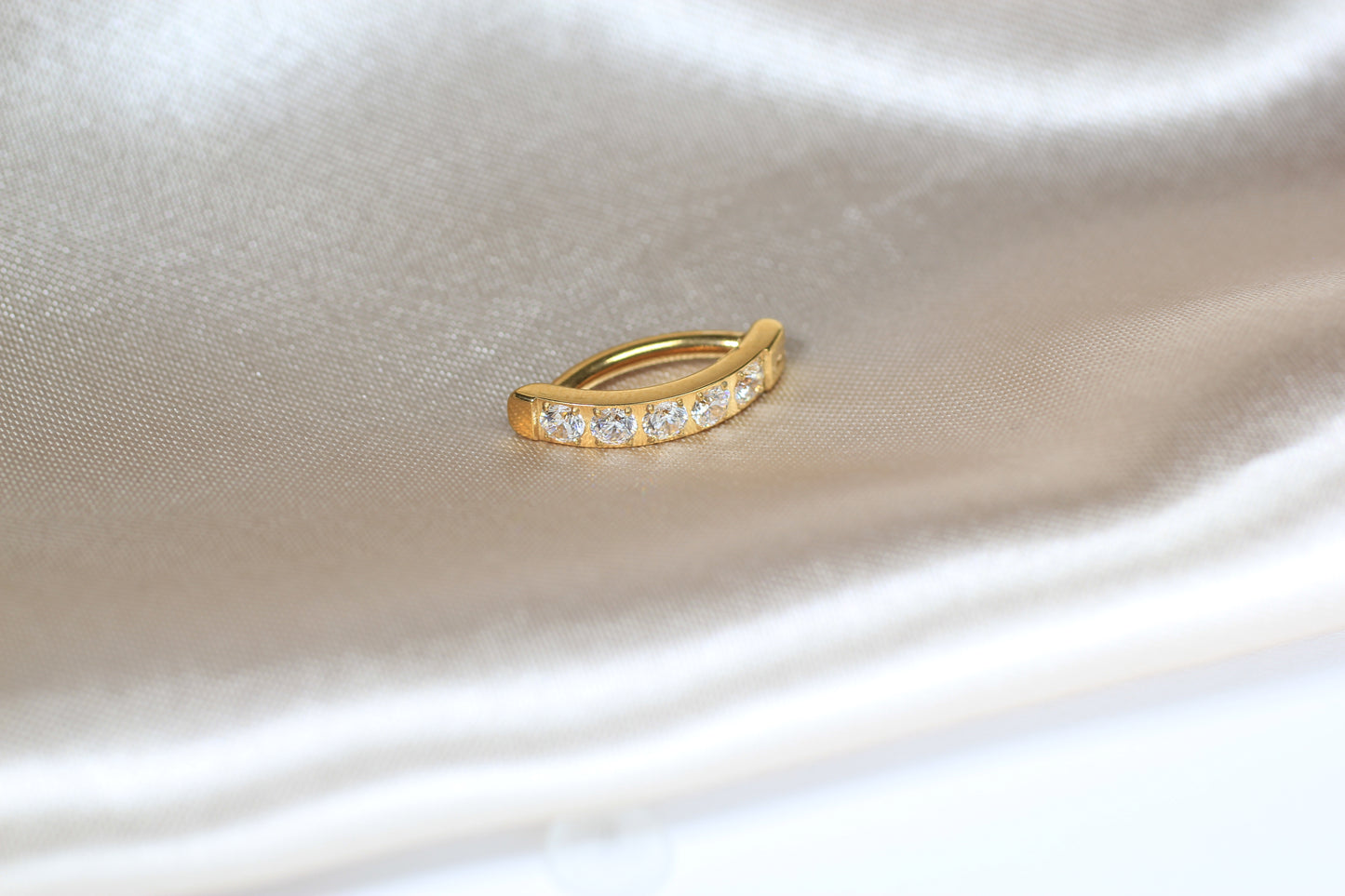 Gold Titanium Belly Clicker Ring.