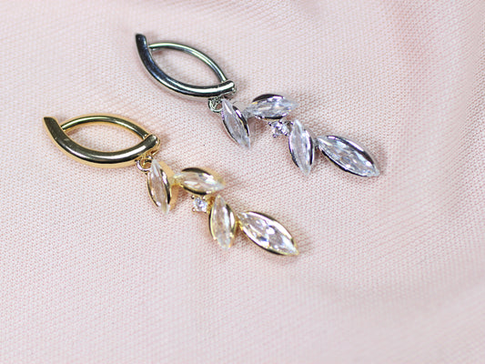 Dangling Vine Leaf Belly Clicker Ring