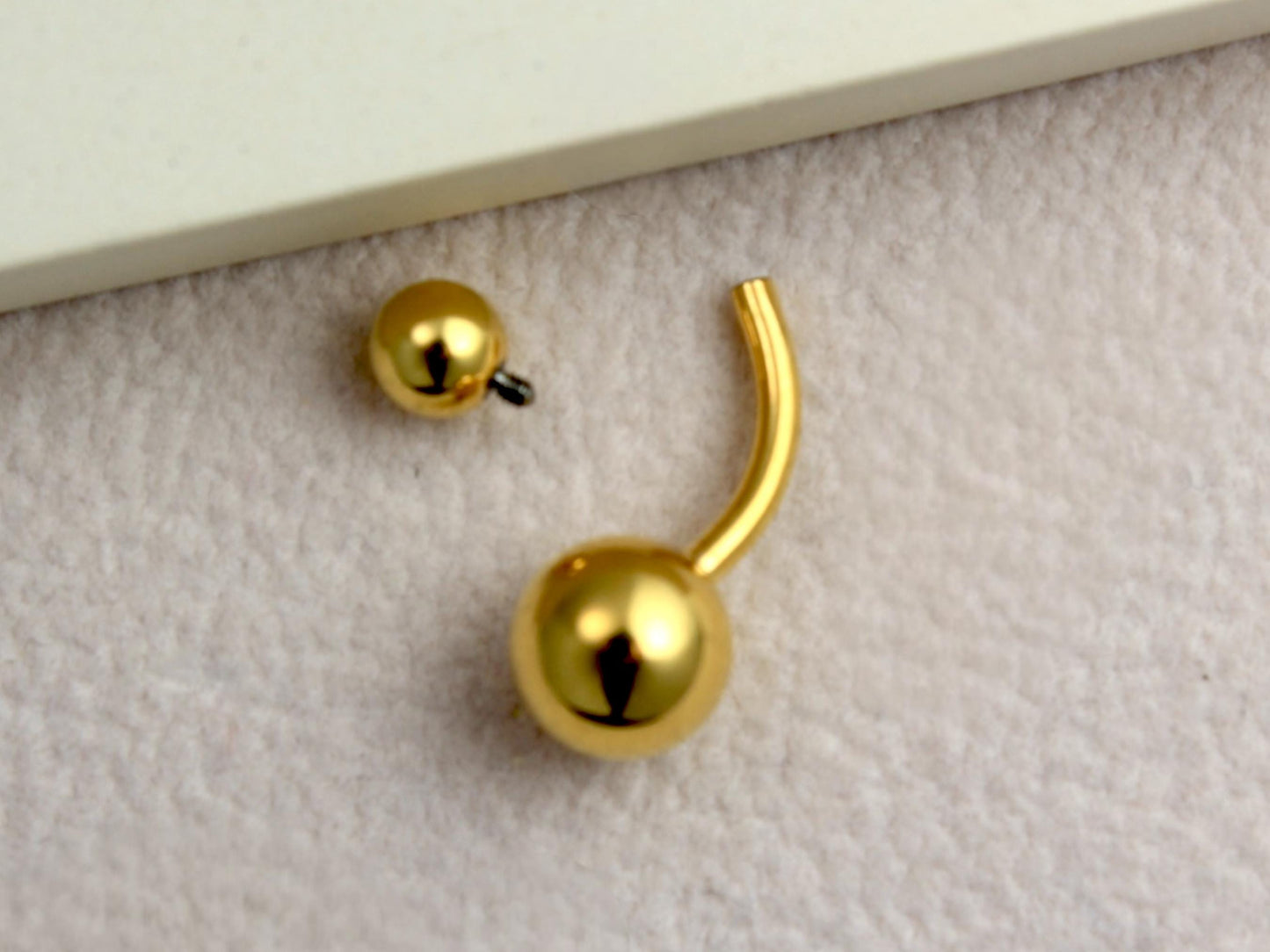 Titanium Belly Button Ring, 14G Plain Gold Belly Ring, Dainty Belly Piercing Jewelry, Minimalist Gold Belly Ring, Navel Piercing Jewelry.