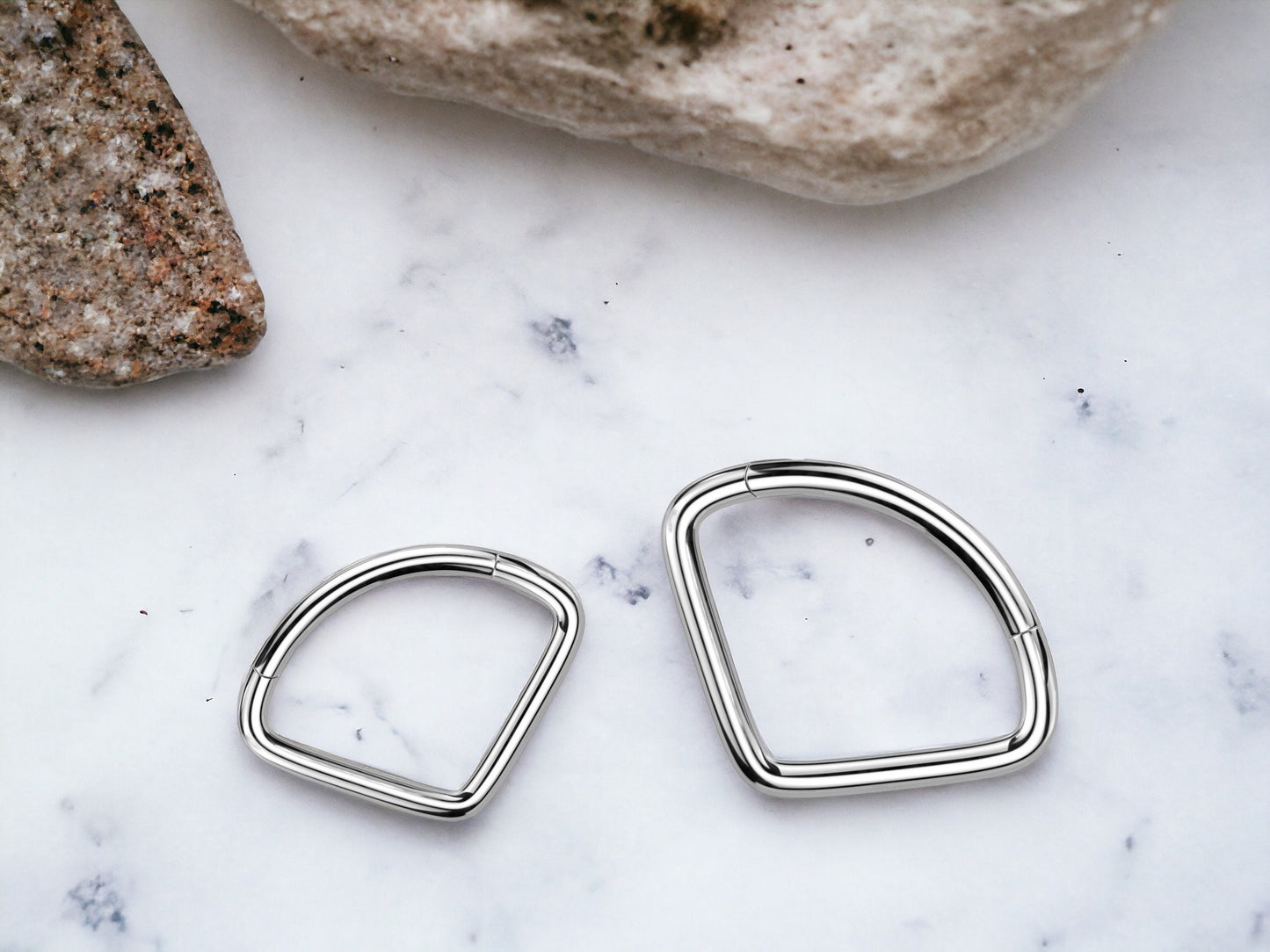 16g Titanium Septum Ring, Plain Simple V Shape Style Septum Nose Piercing Jewelry,Teardrop Septum Clicker Ring Piercing. Nose Ring Piercing.