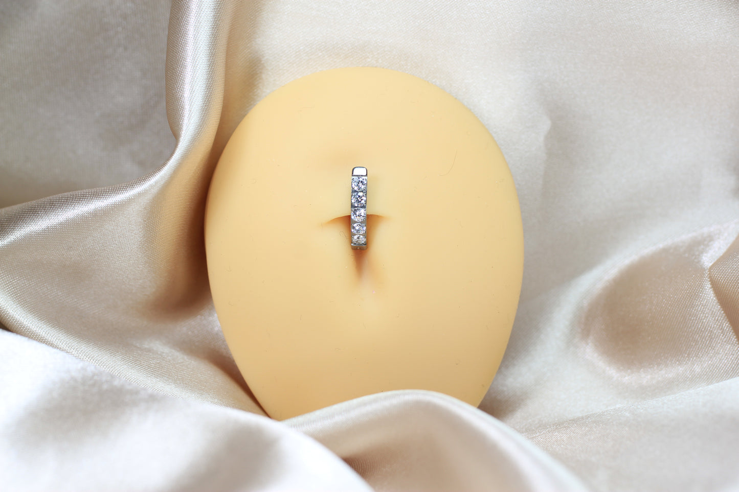 Silver Titanium Belly Clicker Ring.