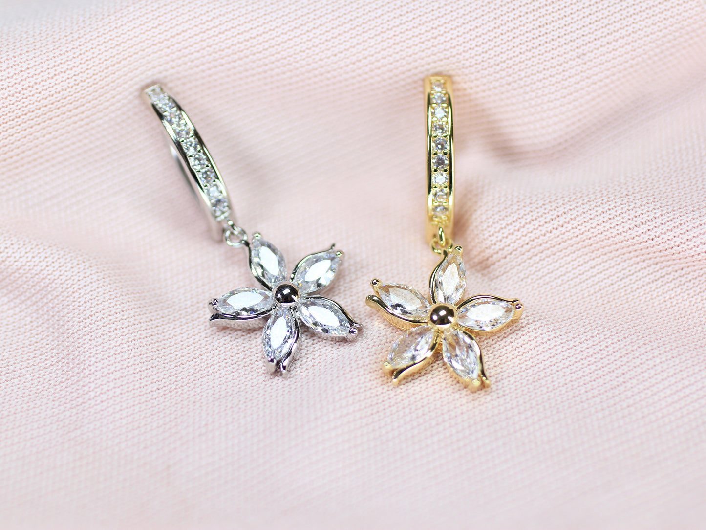 Gold Silver Star Dangle Belly Button Ring, 14G Star Belly Ring Clicker, Sparkling Navel Piercing Body Jewelry