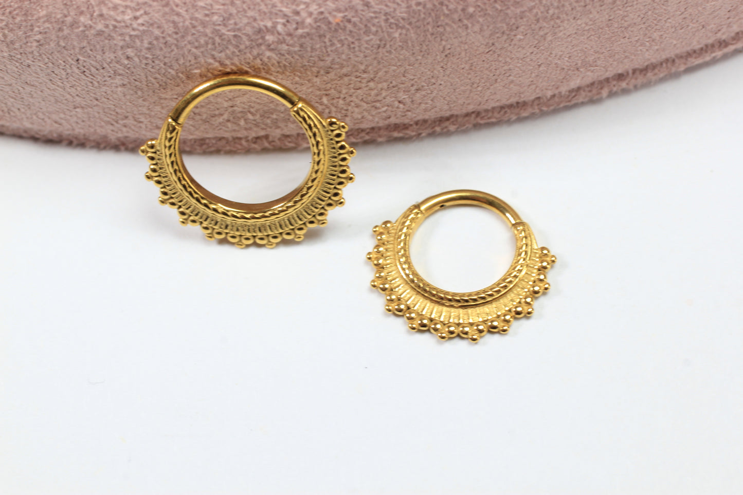 16g Beaded Tribal Septum Clicker Ring.