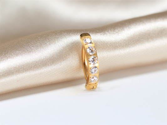 Gold Titanium Belly Clicker Ring.