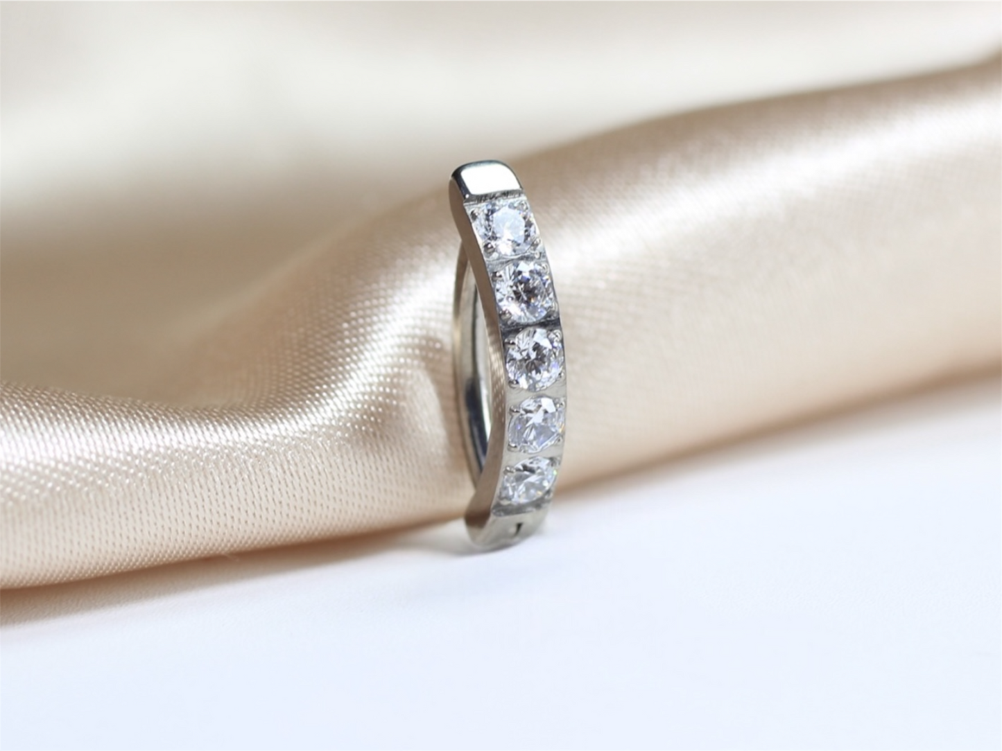 Silver Titanium Belly Clicker Ring.