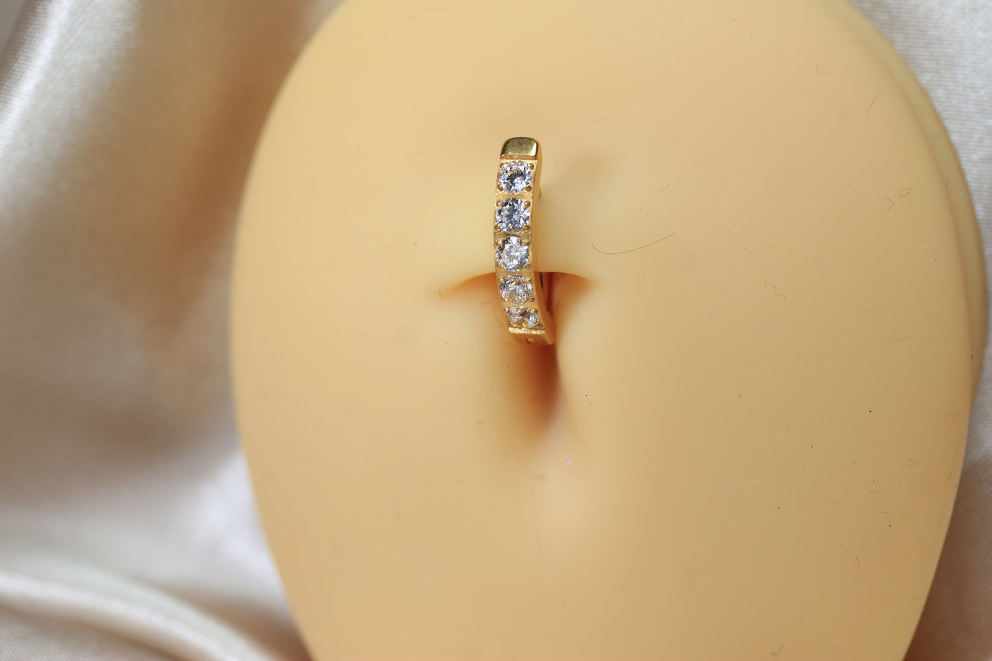 Gold Titanium Belly Clicker Ring.